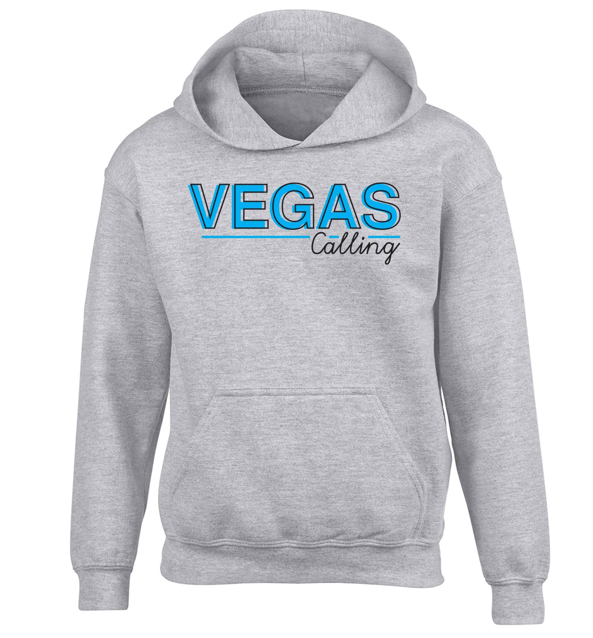Vegas calling children's grey hoodie 12-13 Years
