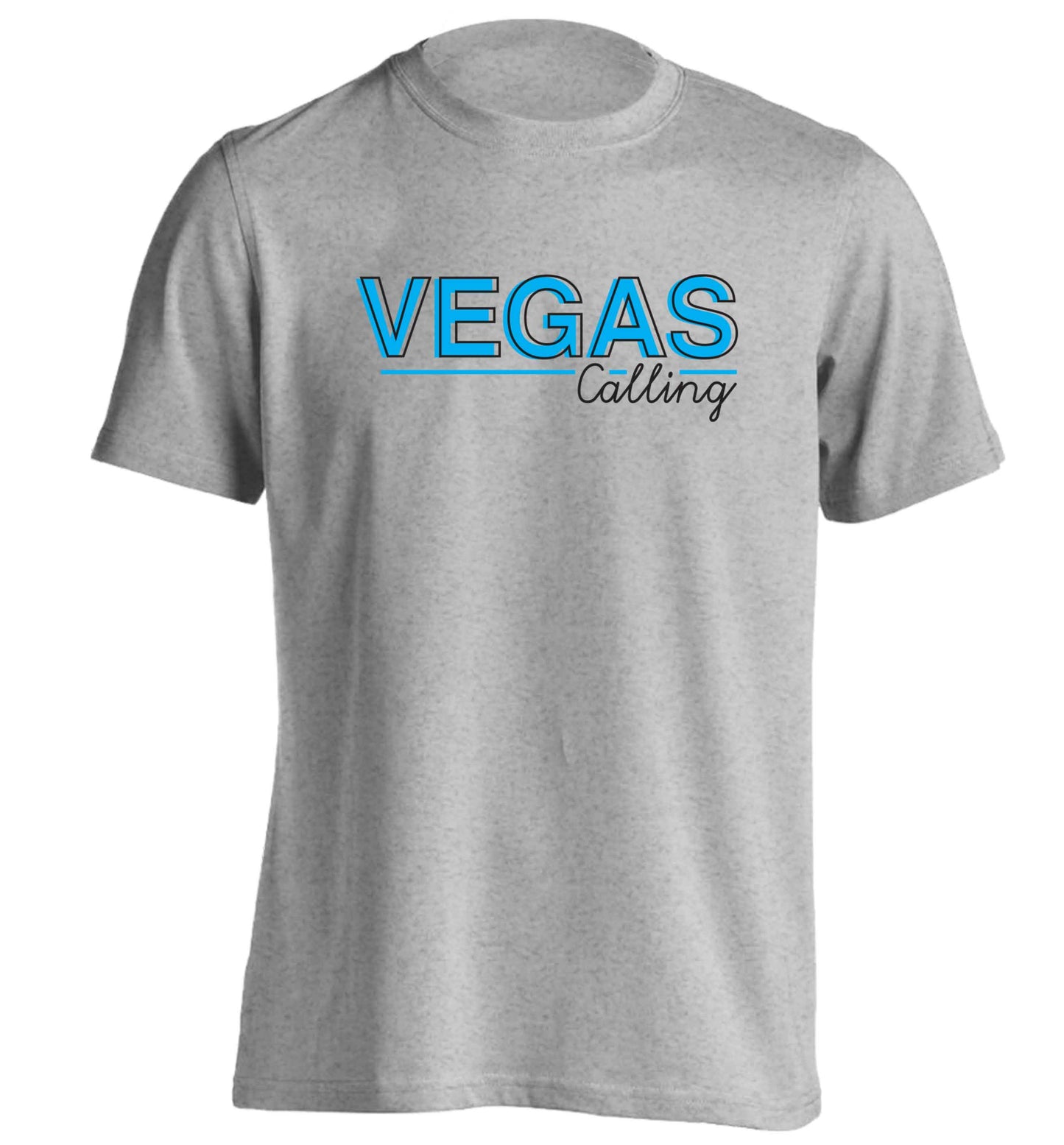 Vegas calling adults unisex grey Tshirt 2XL