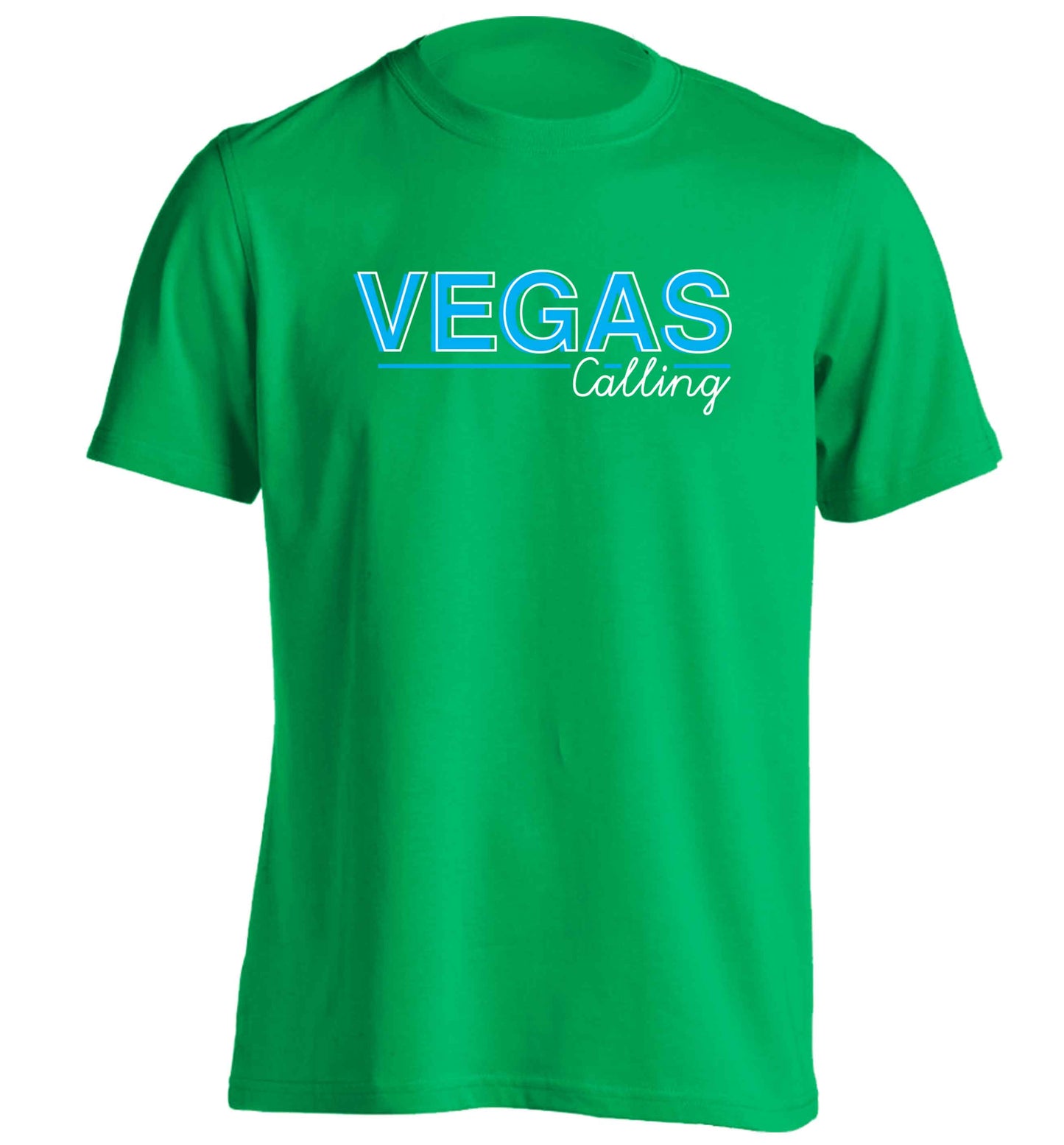 Vegas calling adults unisex green Tshirt 2XL
