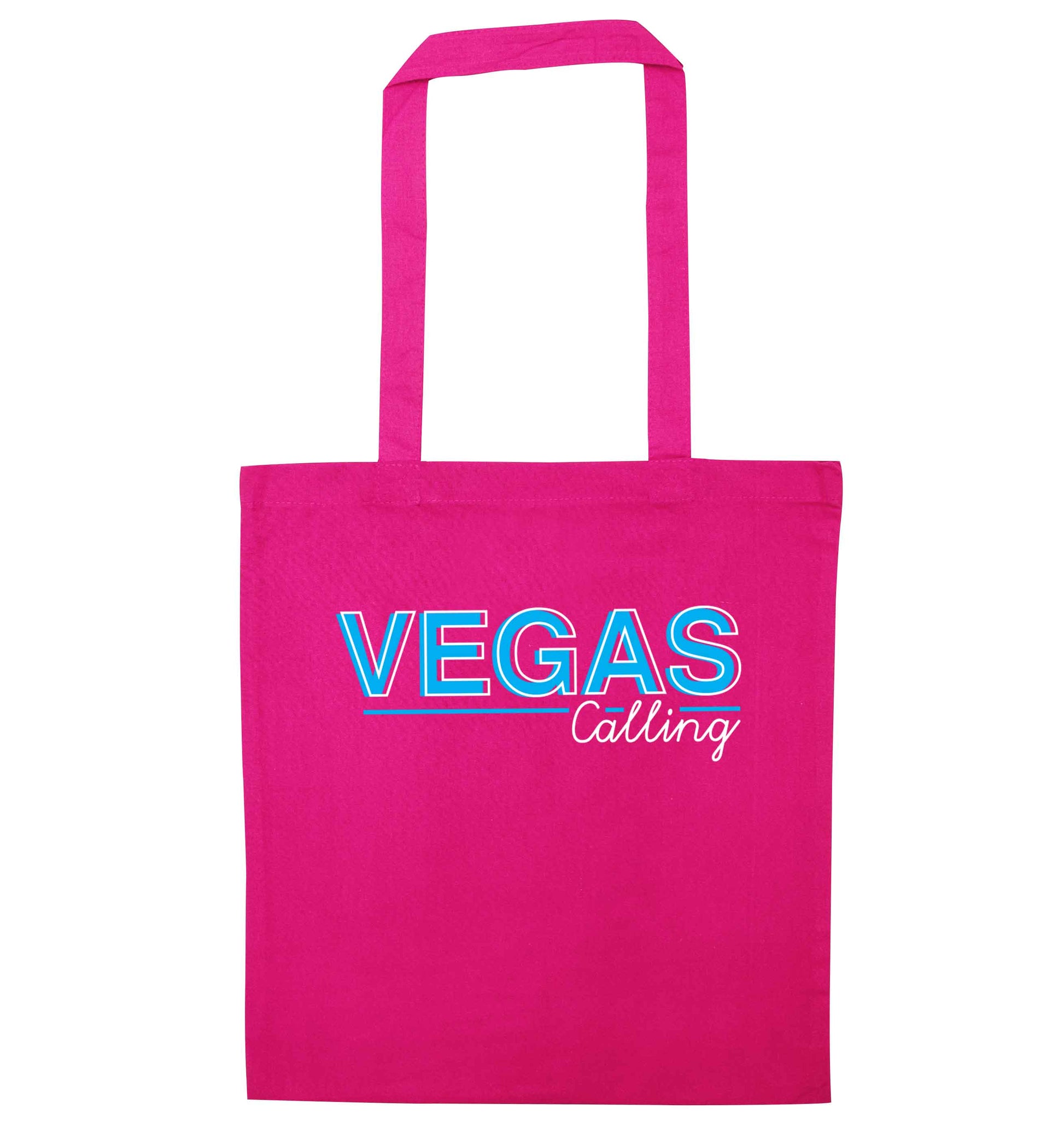 Vegas calling pink tote bag