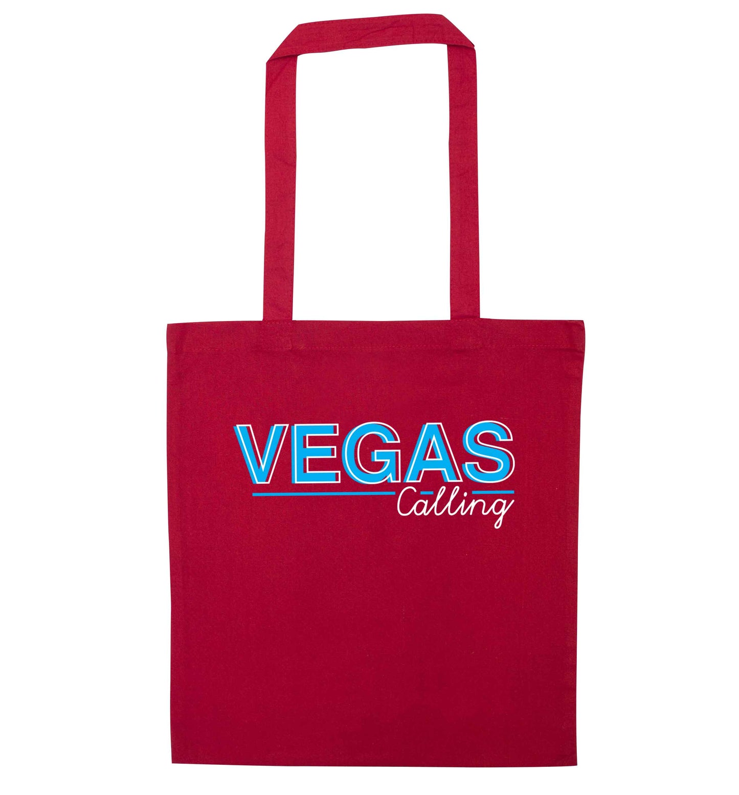 Vegas calling red tote bag
