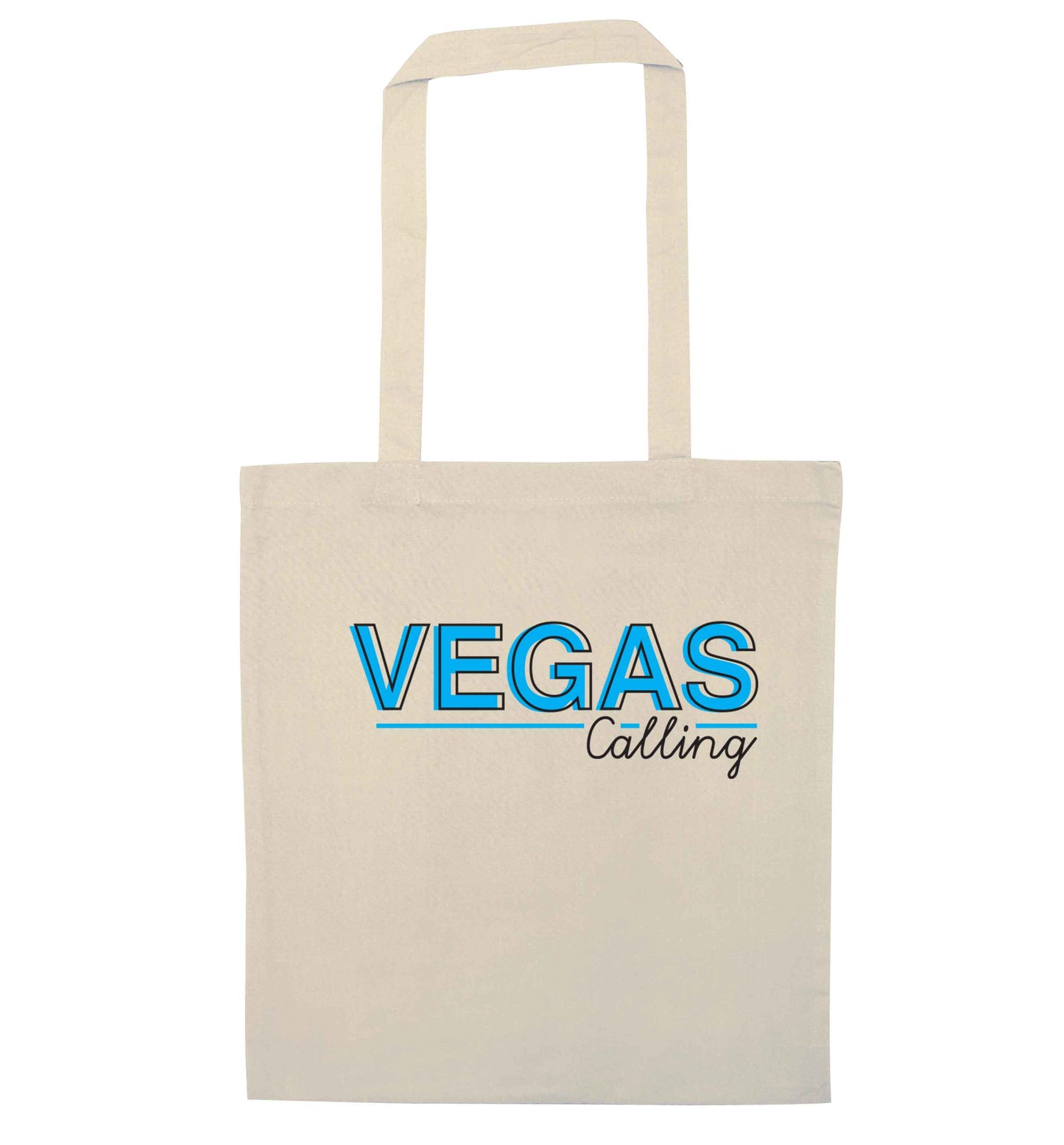 Vegas calling natural tote bag
