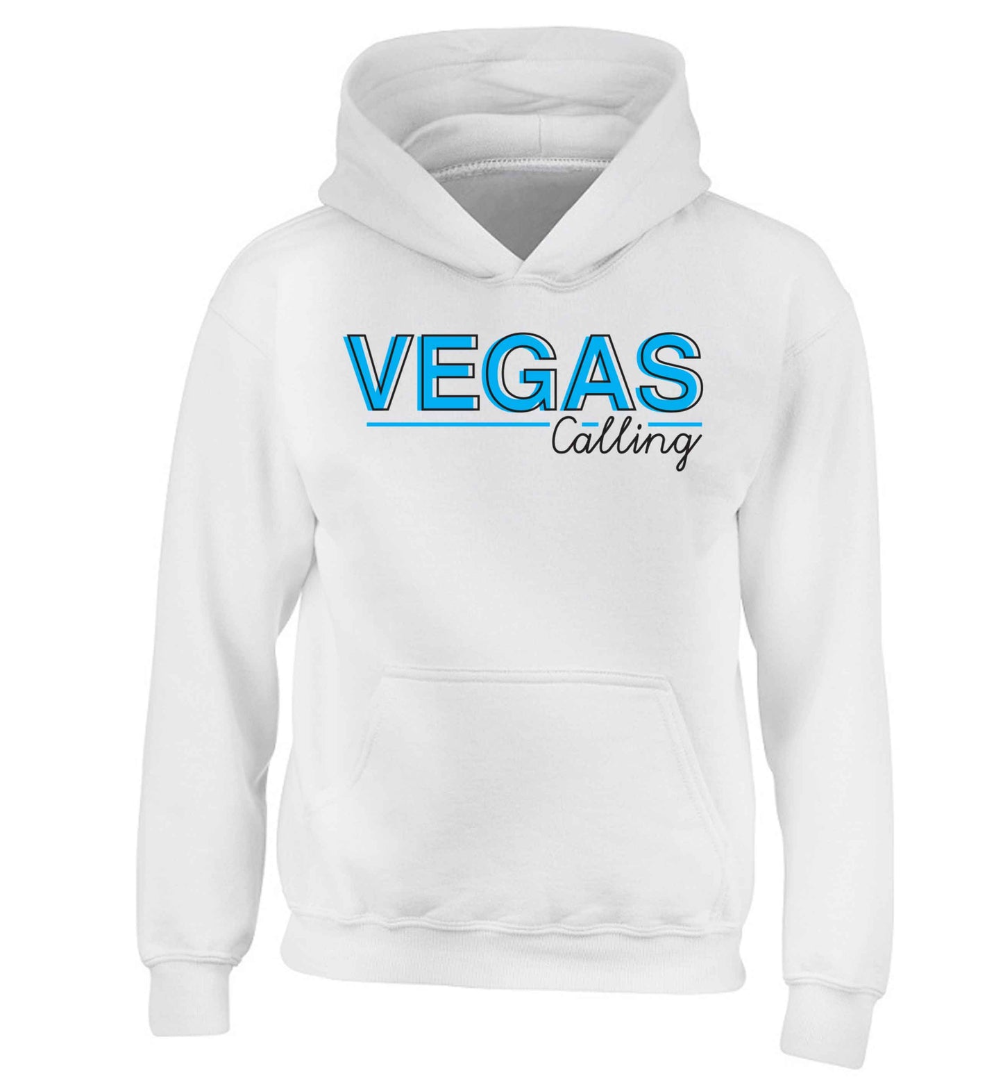 Vegas calling children's white hoodie 12-13 Years
