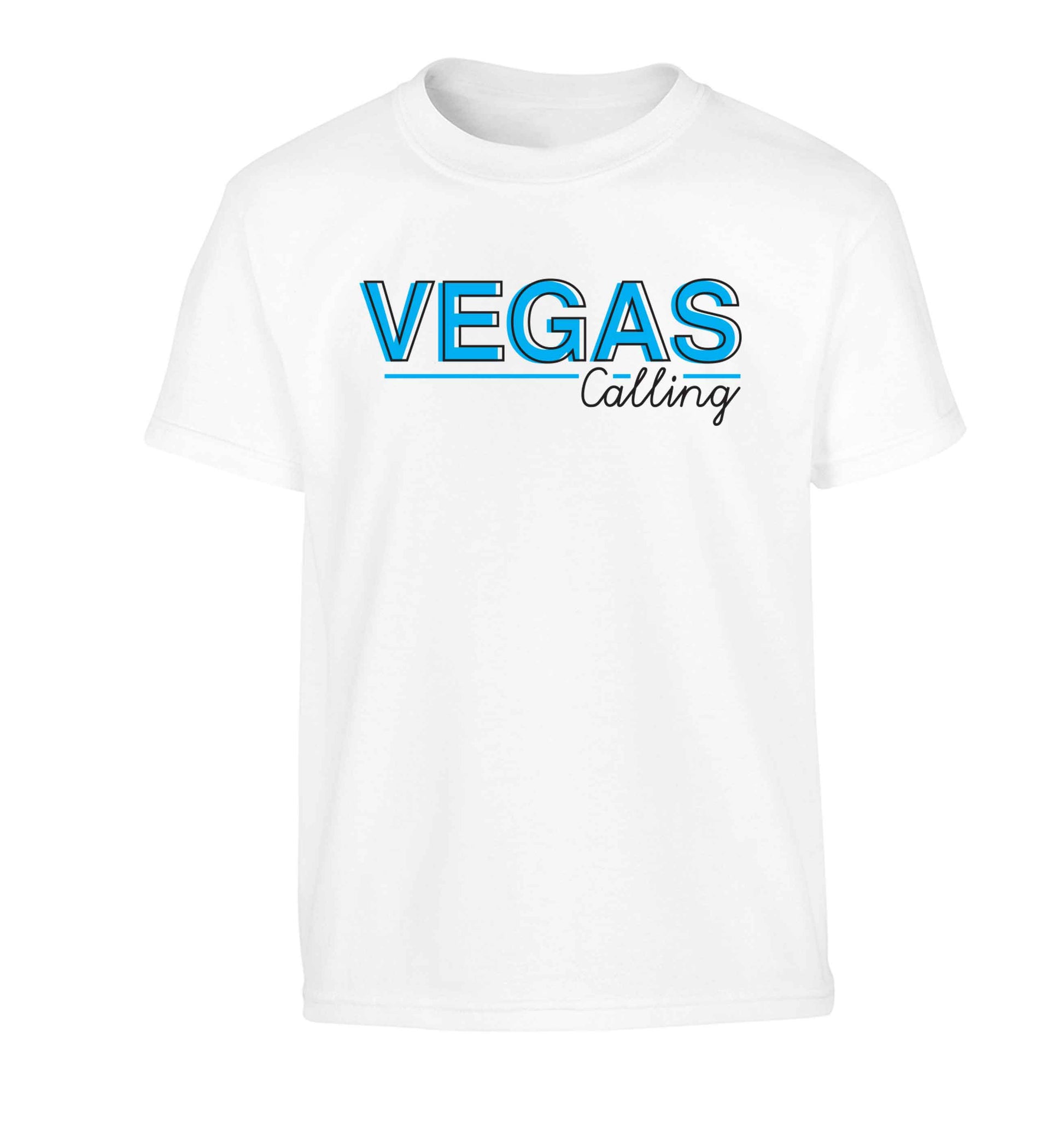 Vegas calling Children's white Tshirt 12-13 Years