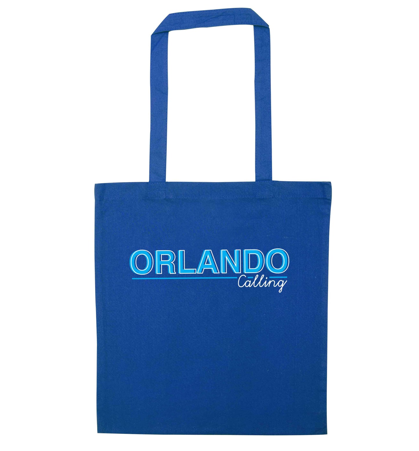 Orlando calling blue tote bag