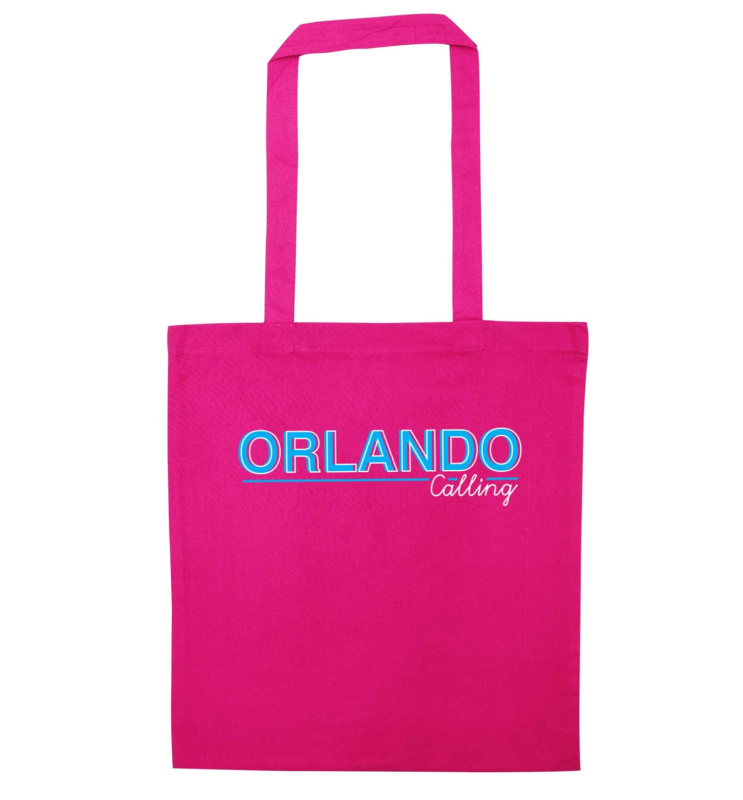 Orlando calling pink tote bag