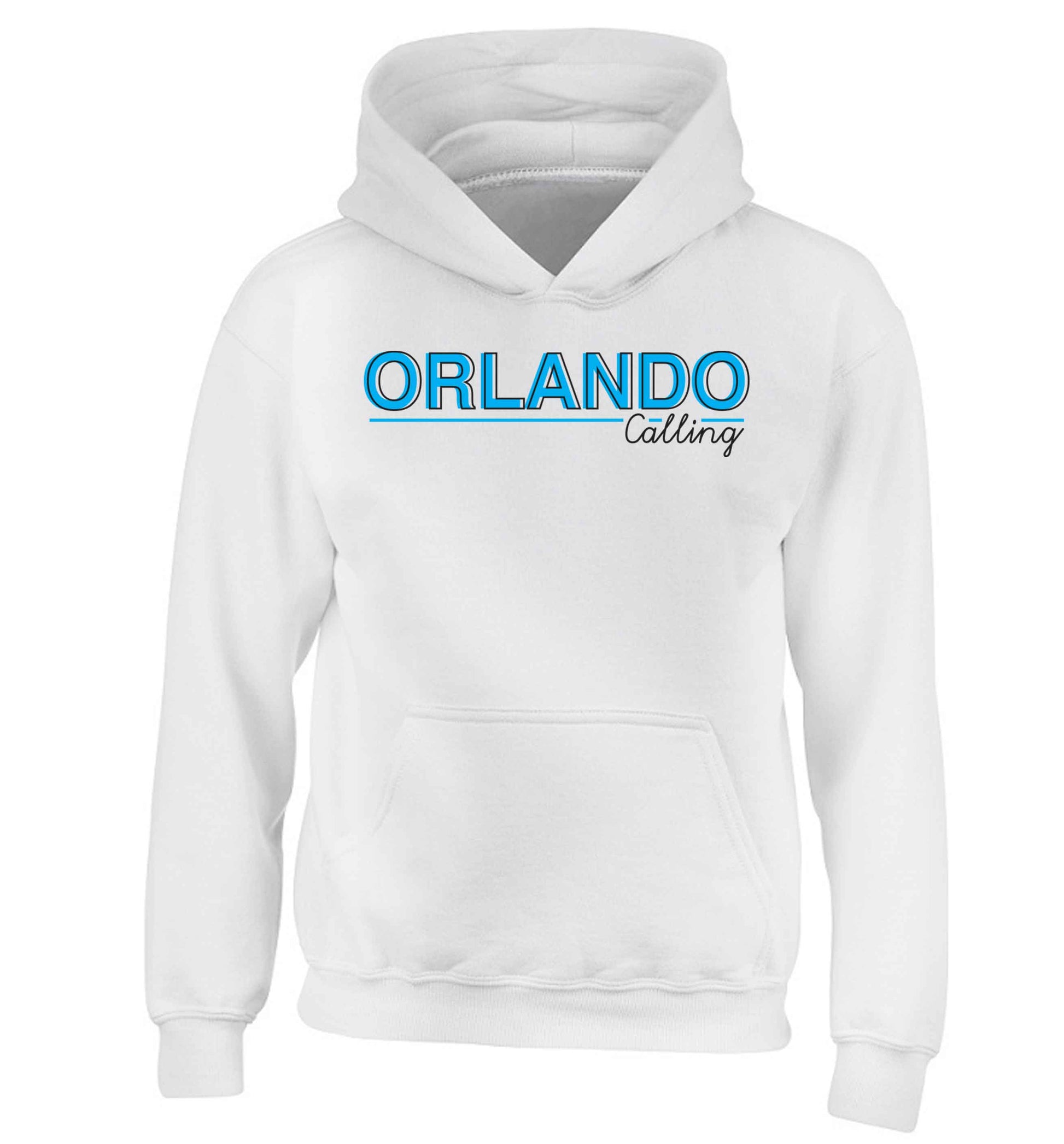 Orlando calling children's white hoodie 12-13 Years
