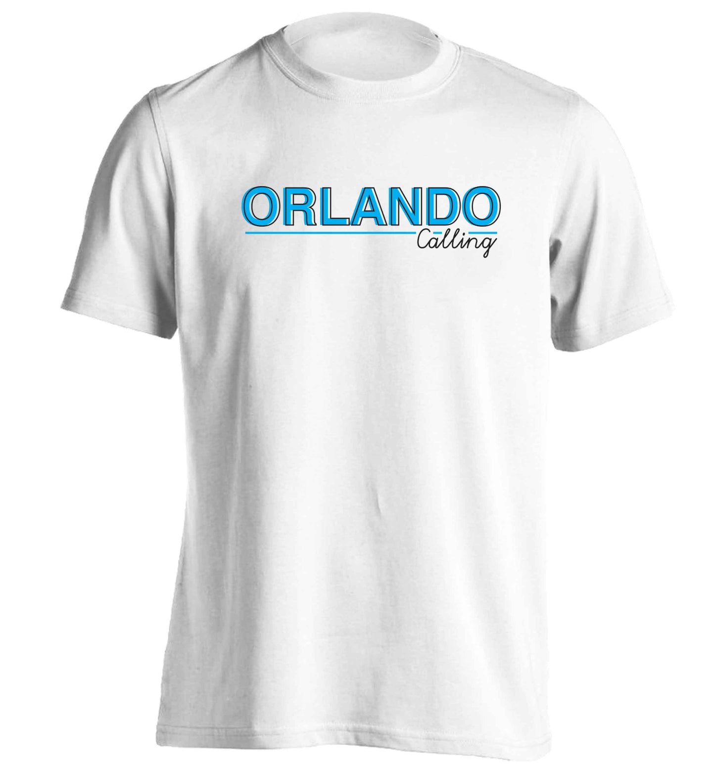 Orlando calling adults unisex white Tshirt 2XL