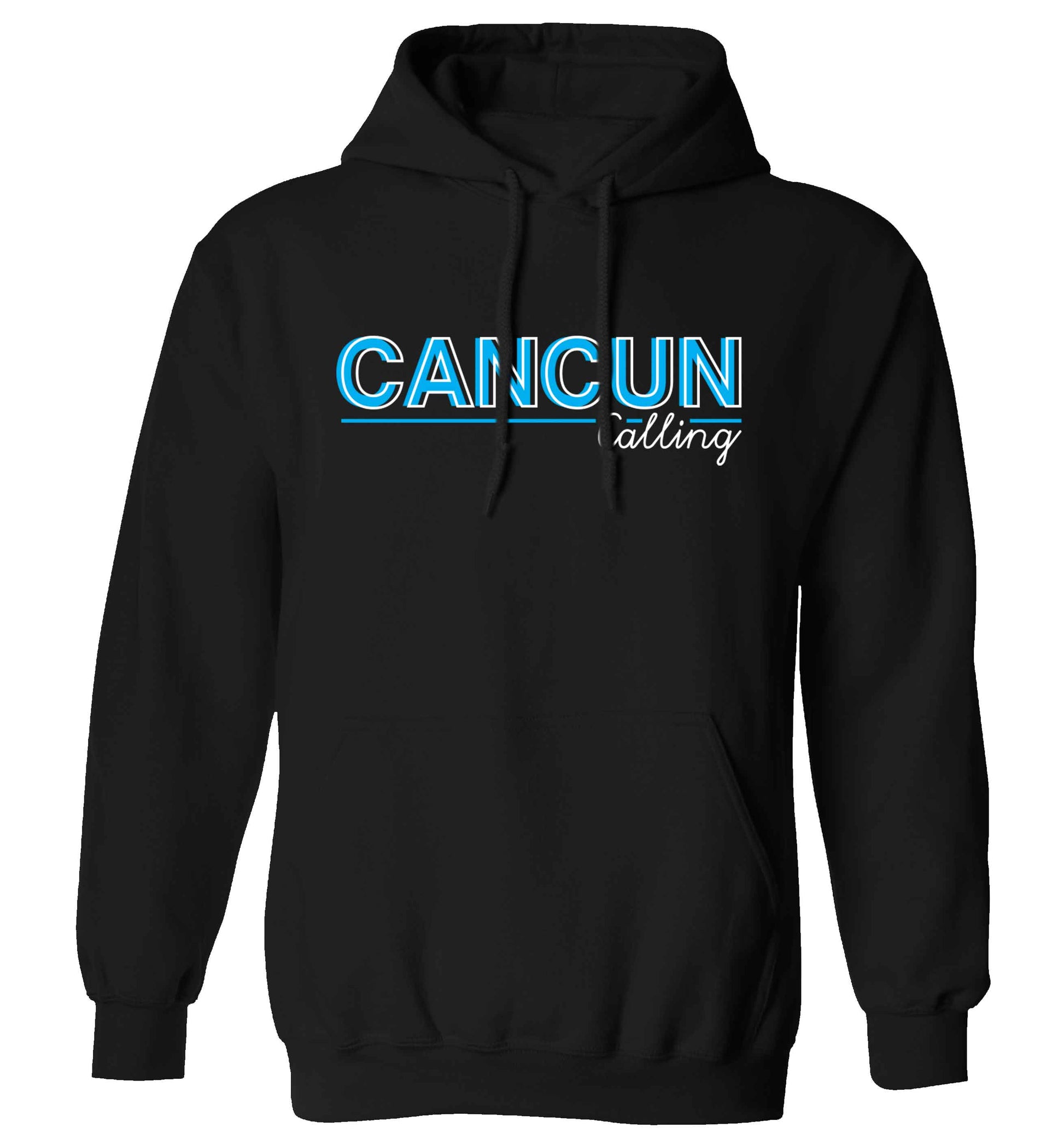 Cancun calling adults unisex black hoodie 2XL