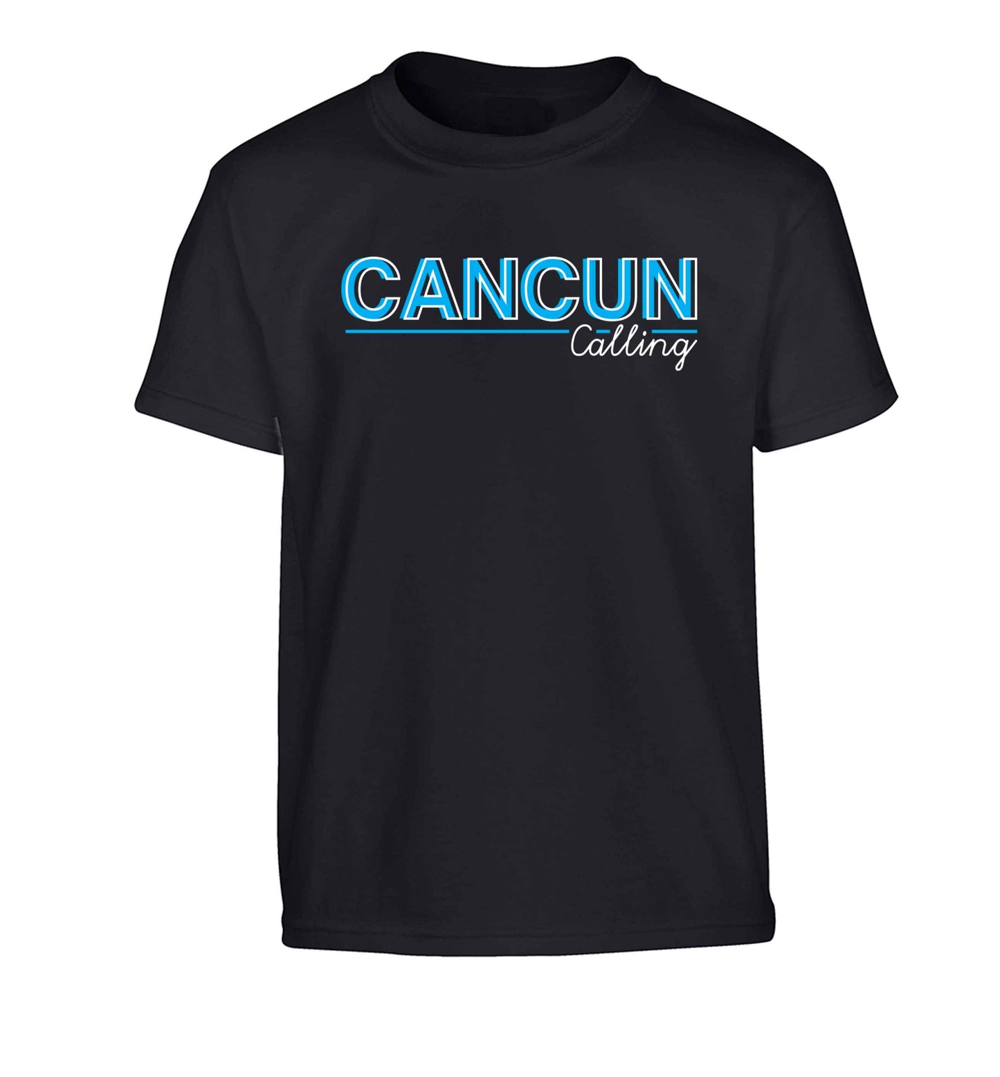 Cancun calling Children's black Tshirt 12-13 Years