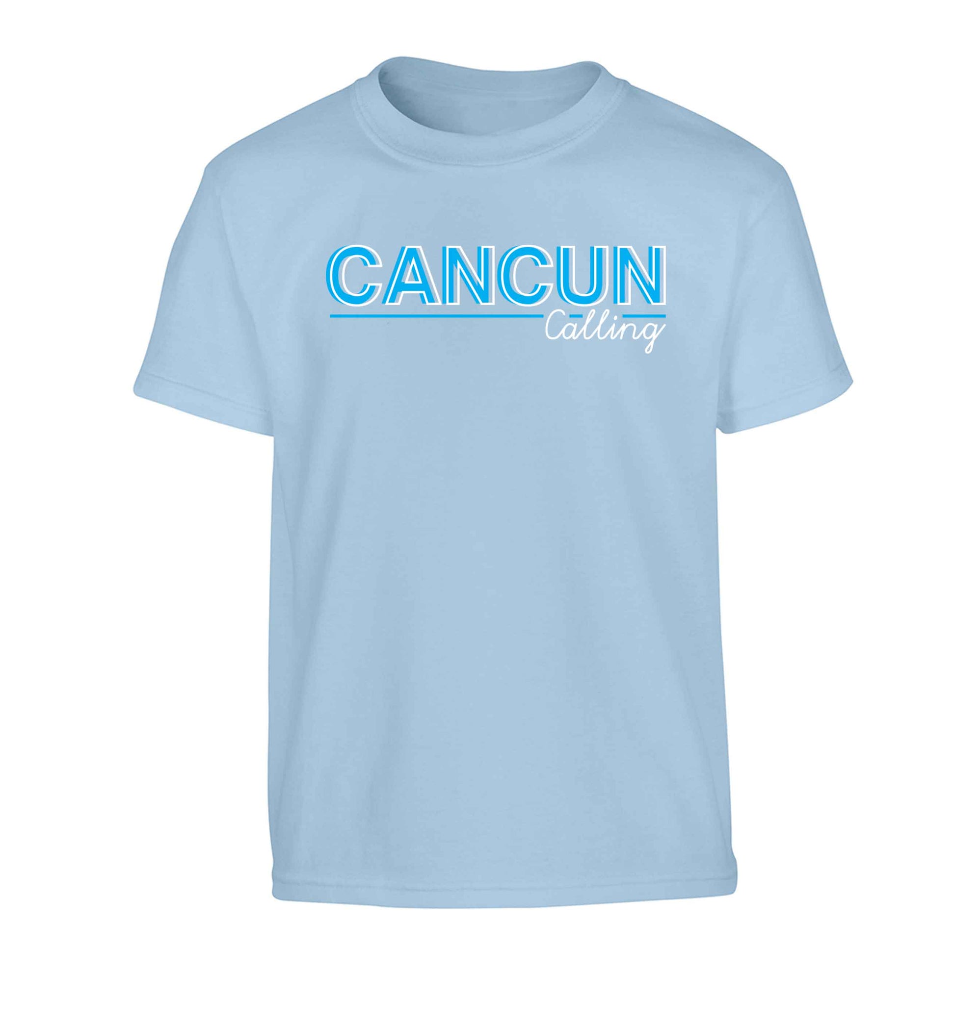 Cancun calling Children's light blue Tshirt 12-13 Years