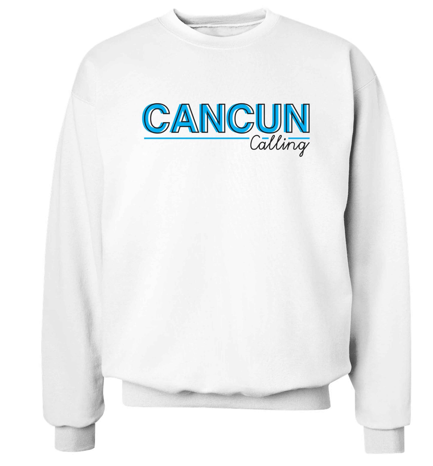 Cancun calling Adult's unisex white Sweater 2XL