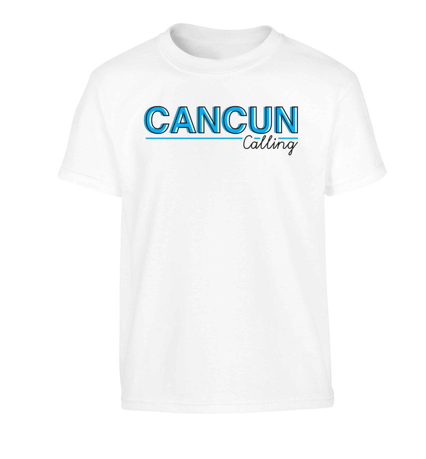 Cancun calling Children's white Tshirt 12-13 Years