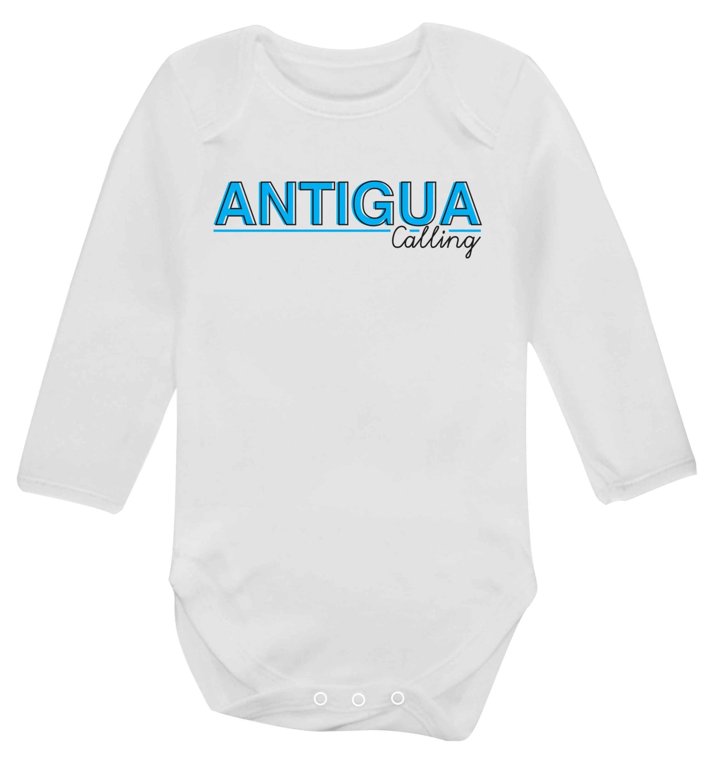 Antigua calling Baby Vest long sleeved white 6-12 months