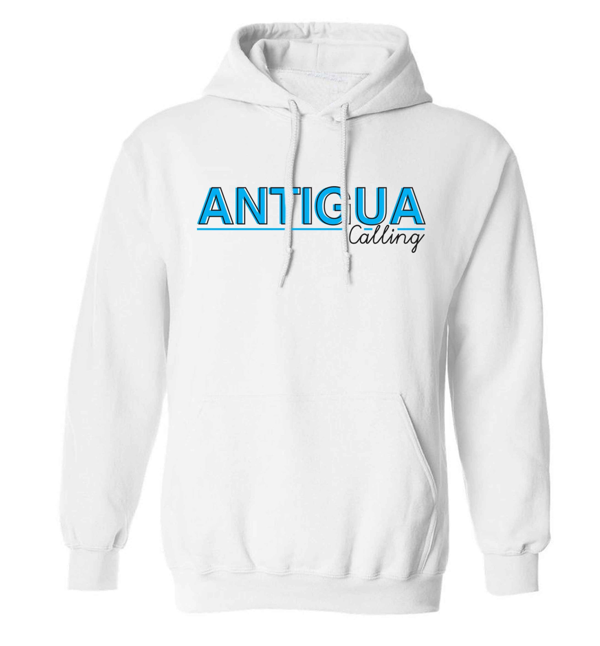 Antigua calling adults unisex white hoodie 2XL