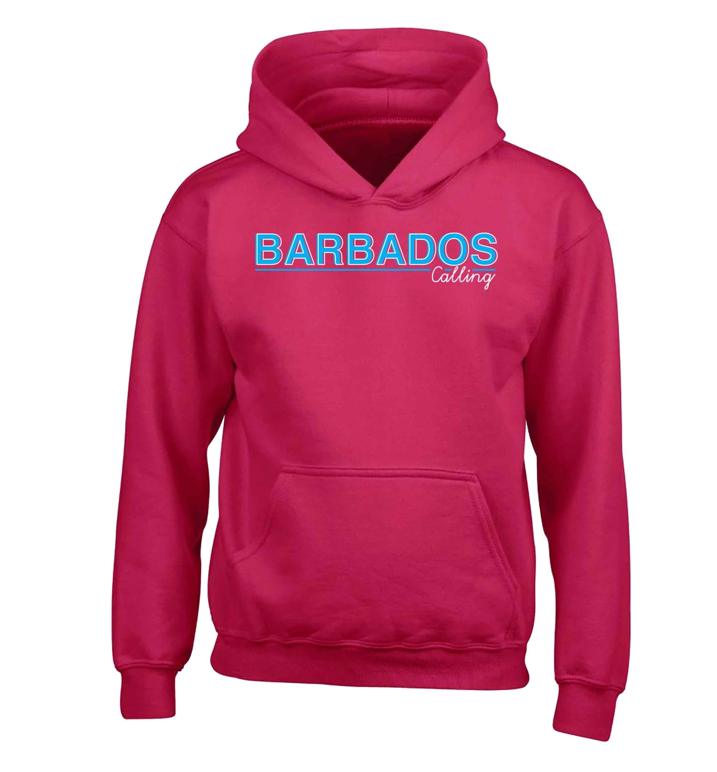Barbados calling children's pink hoodie 12-13 Years