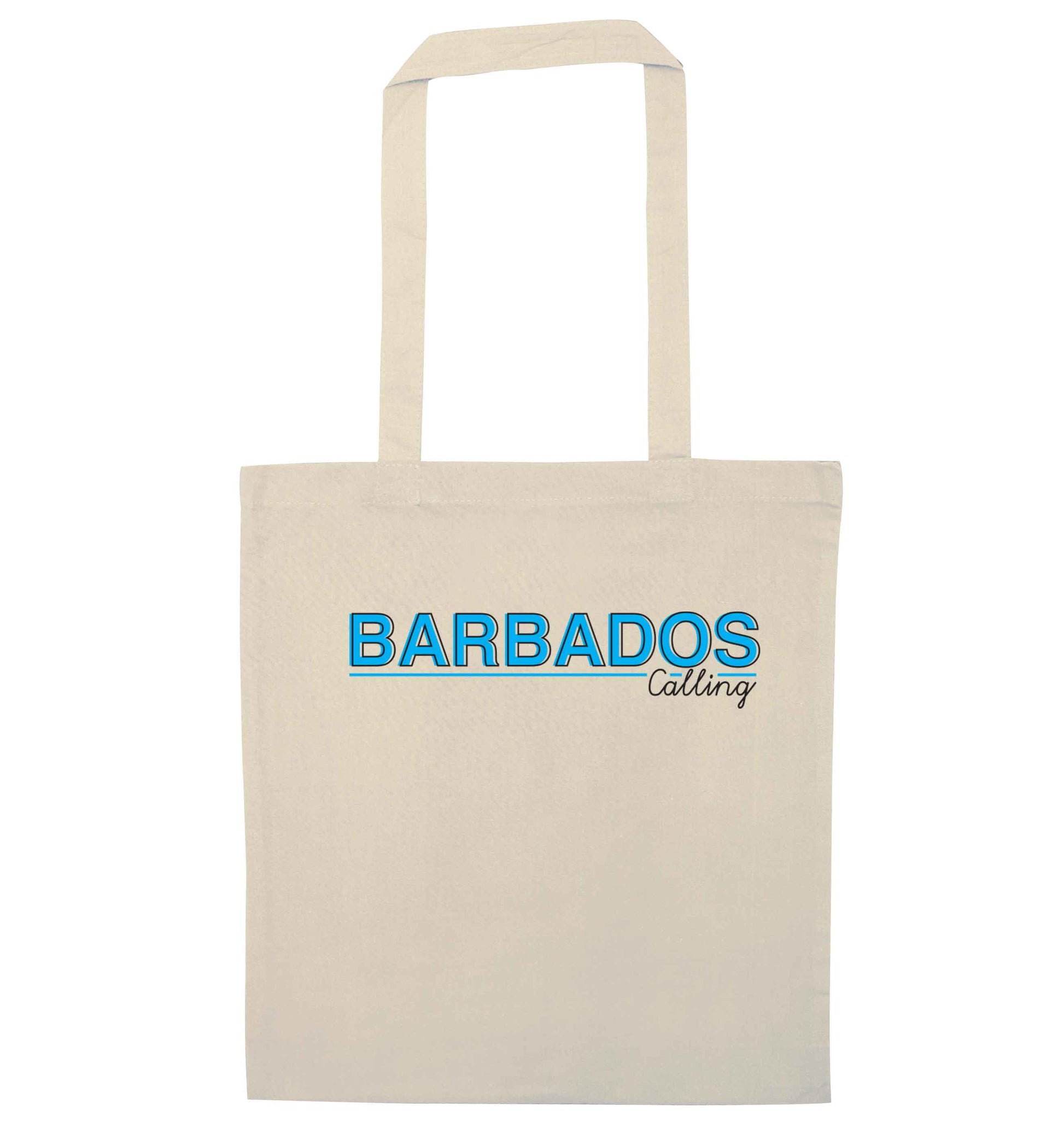 Barbados calling natural tote bag
