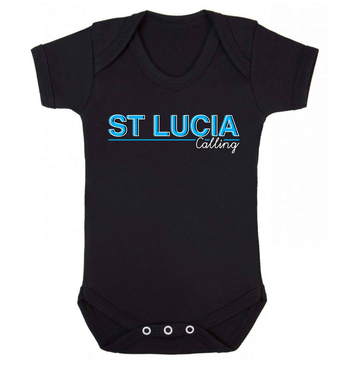 St Lucia calling Baby Vest black 18-24 months