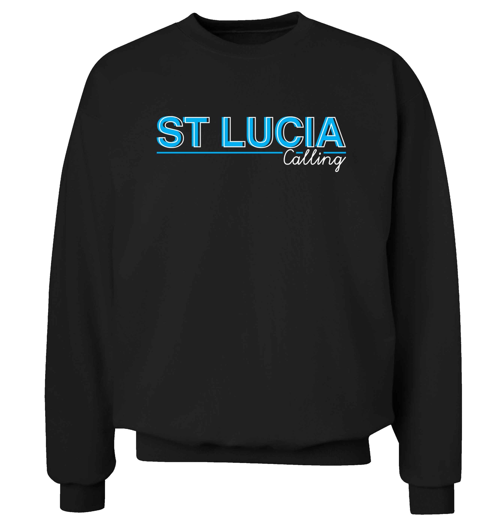 St Lucia calling Adult's unisex black Sweater 2XL