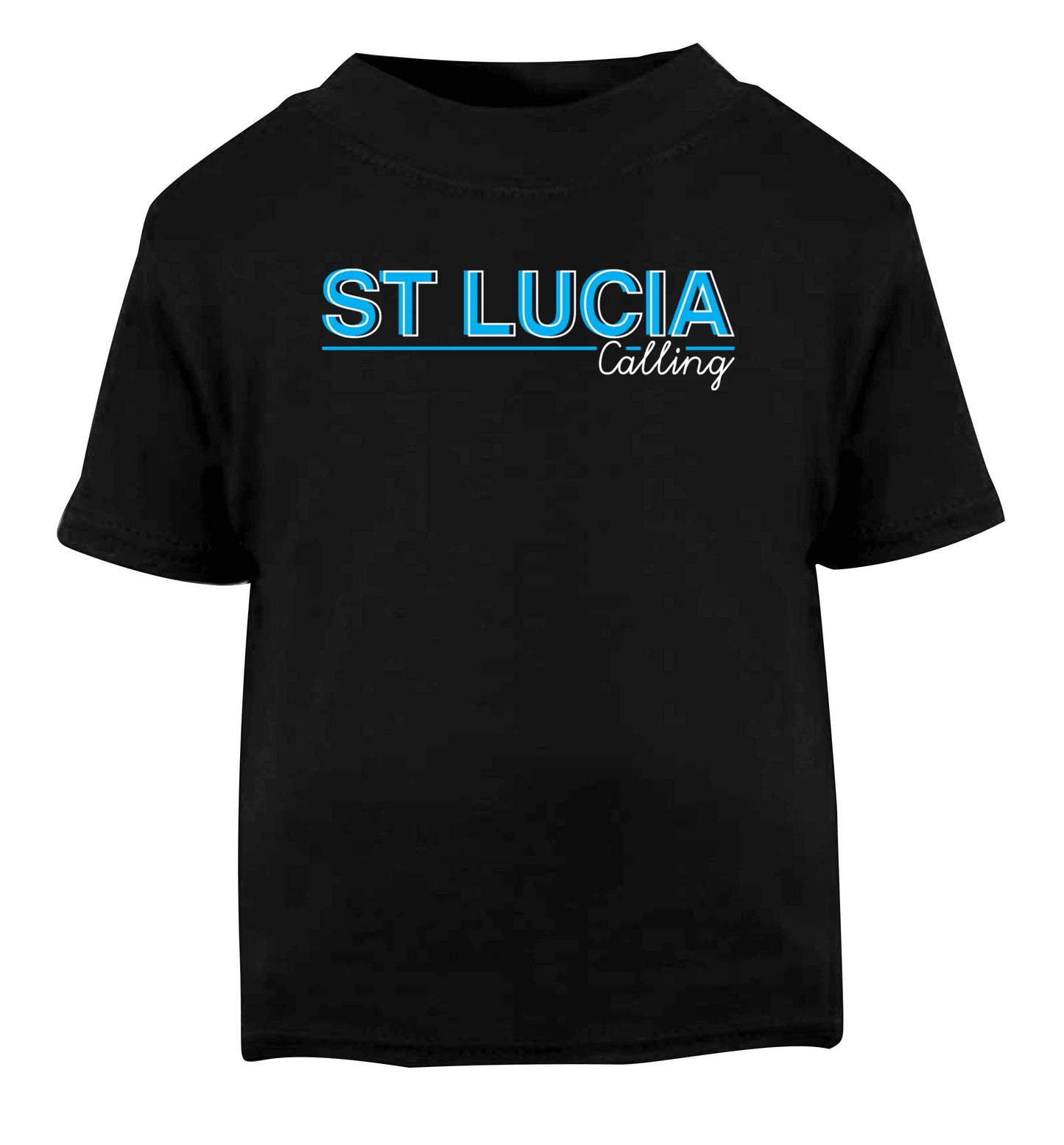 St Lucia calling Black Baby Toddler Tshirt 2 years