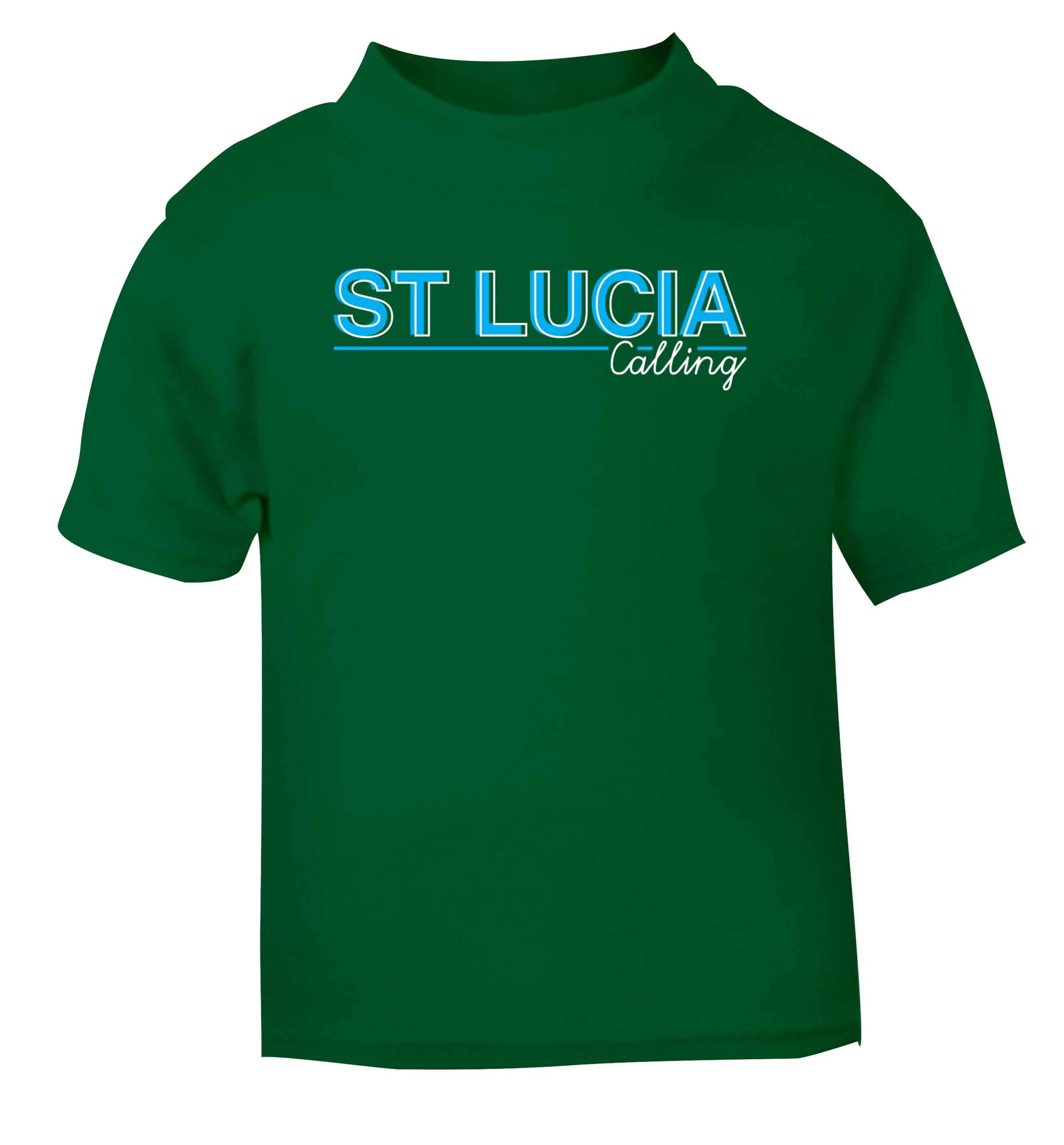 St Lucia calling green Baby Toddler Tshirt 2 Years