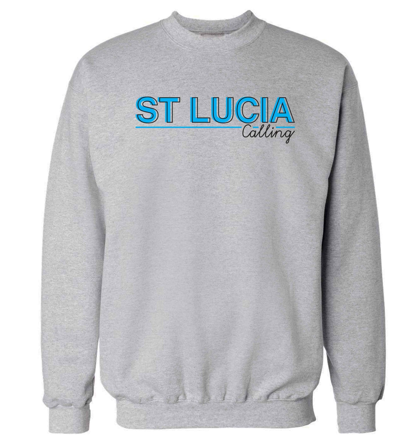 St Lucia calling Adult's unisex grey Sweater 2XL
