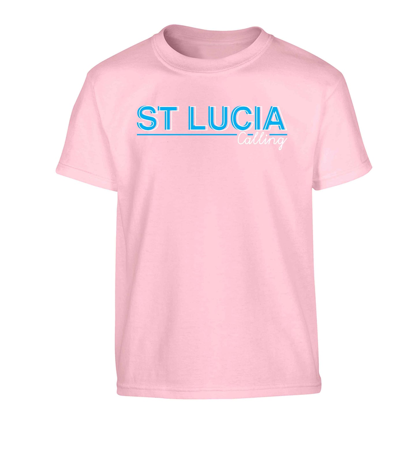St Lucia calling Children's light pink Tshirt 12-13 Years