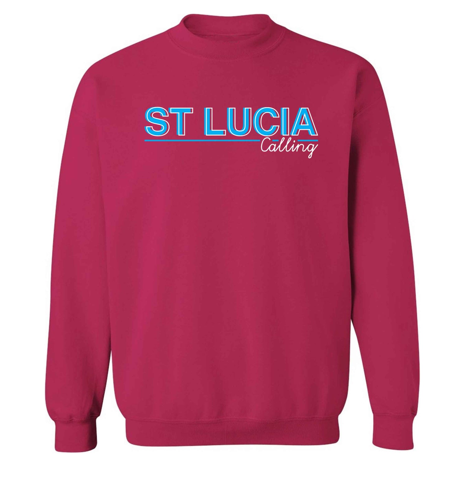 St Lucia calling Adult's unisex pink Sweater 2XL