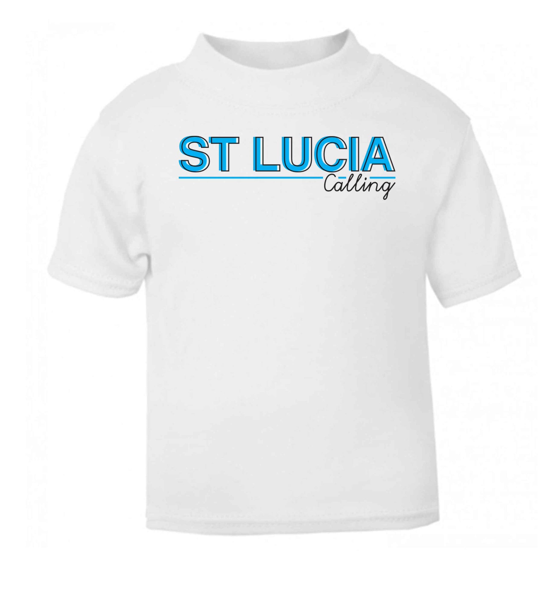 St Lucia calling white Baby Toddler Tshirt 2 Years