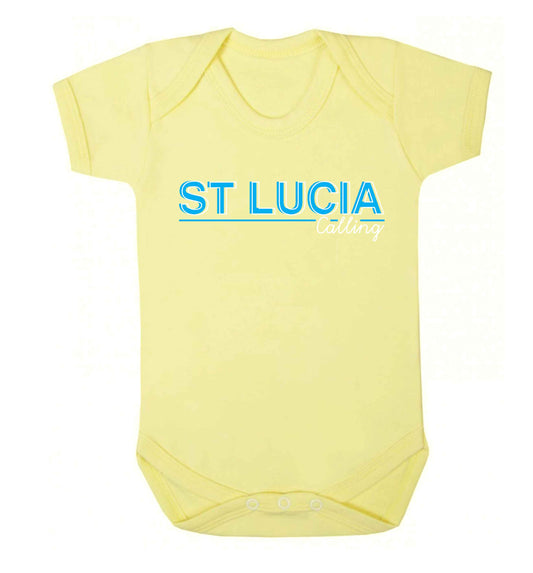 St Lucia calling Baby Vest pale yellow 18-24 months