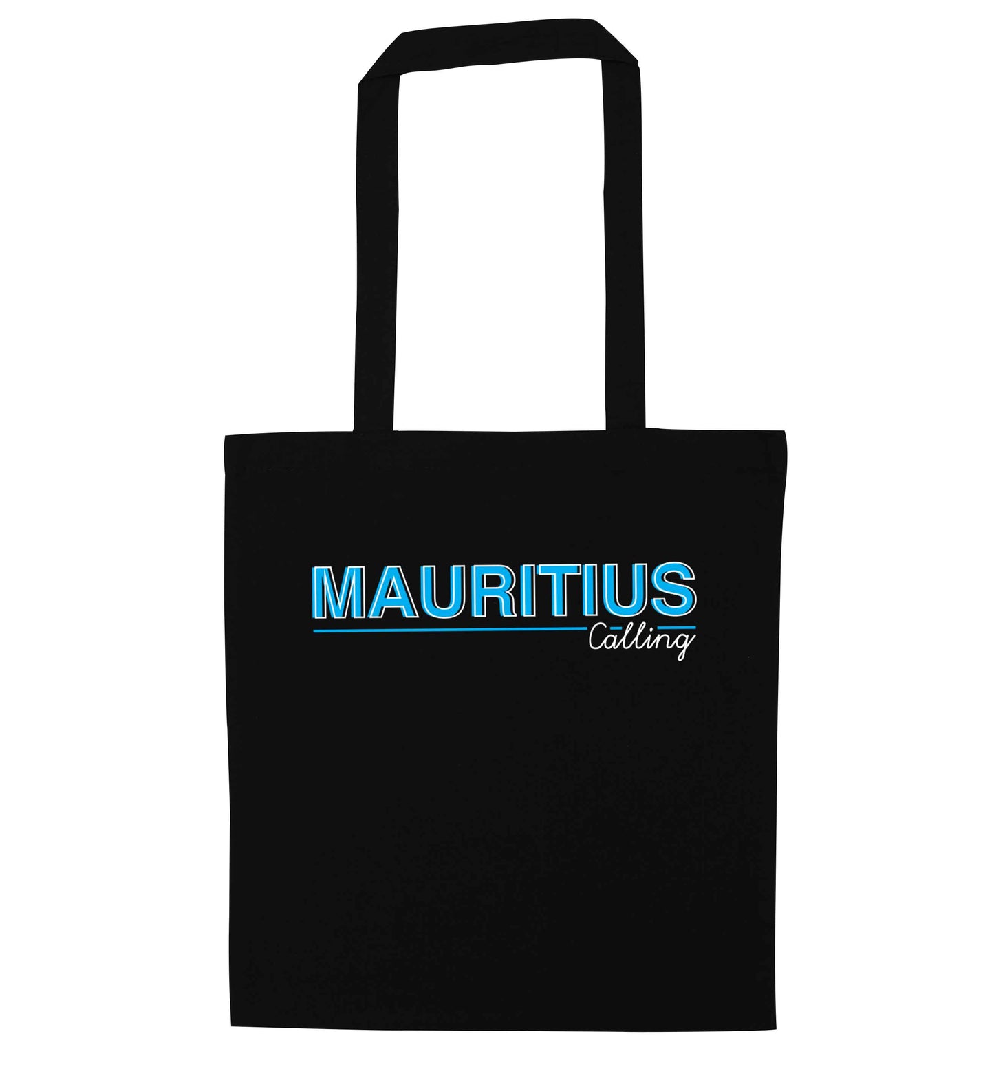 Mauritius calling black tote bag