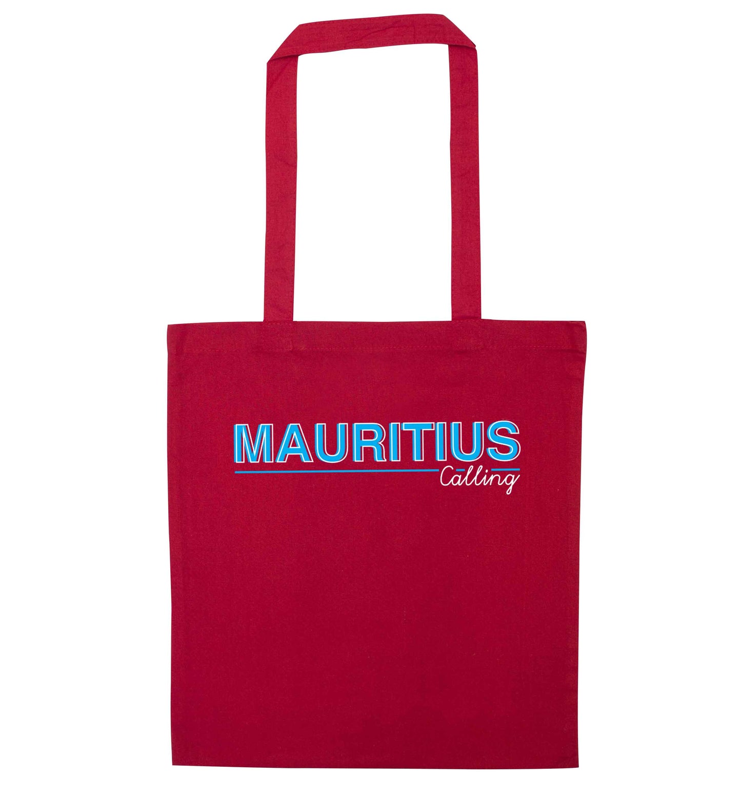 Mauritius calling red tote bag