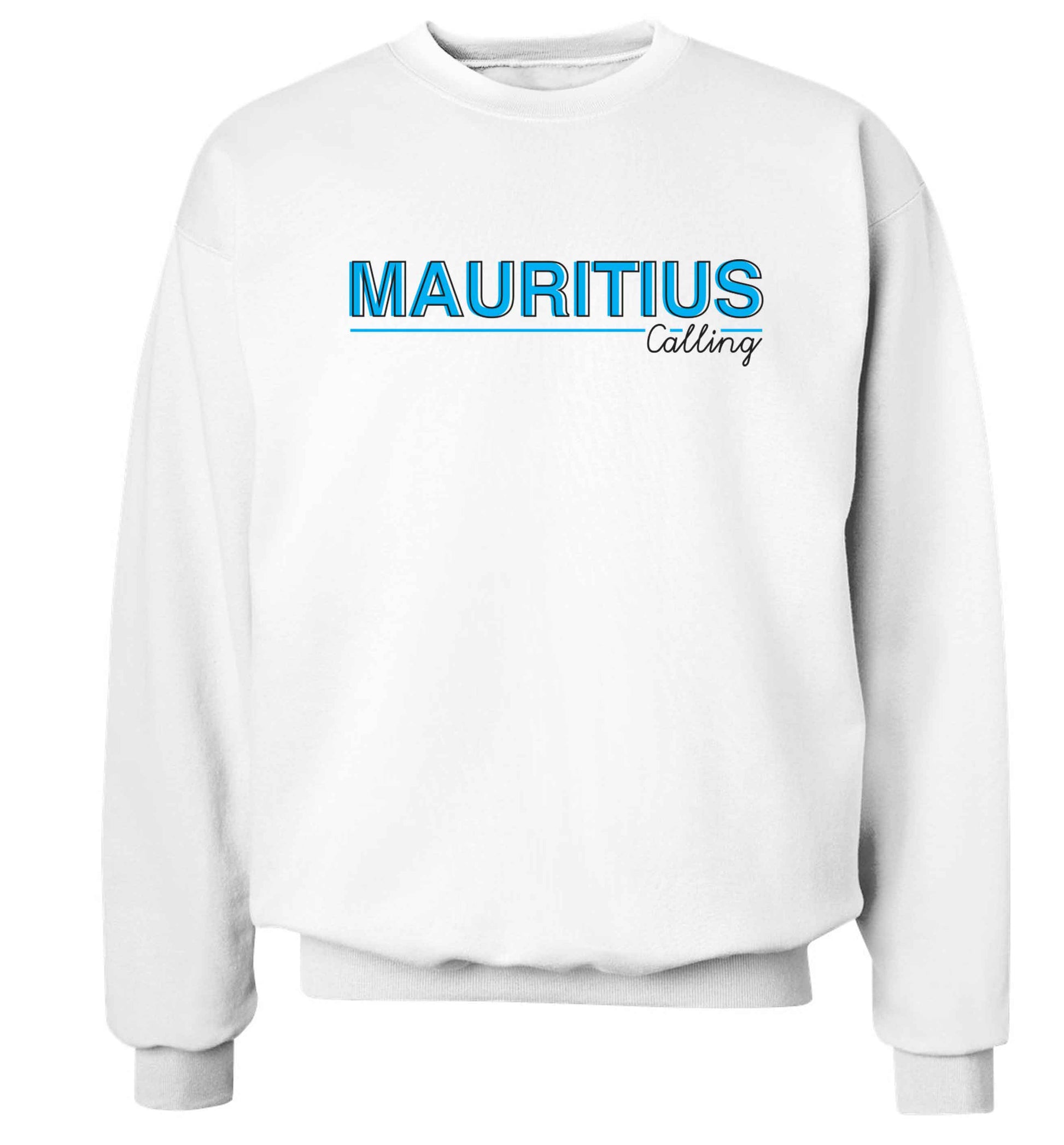 Mauritius calling Adult's unisex white Sweater 2XL
