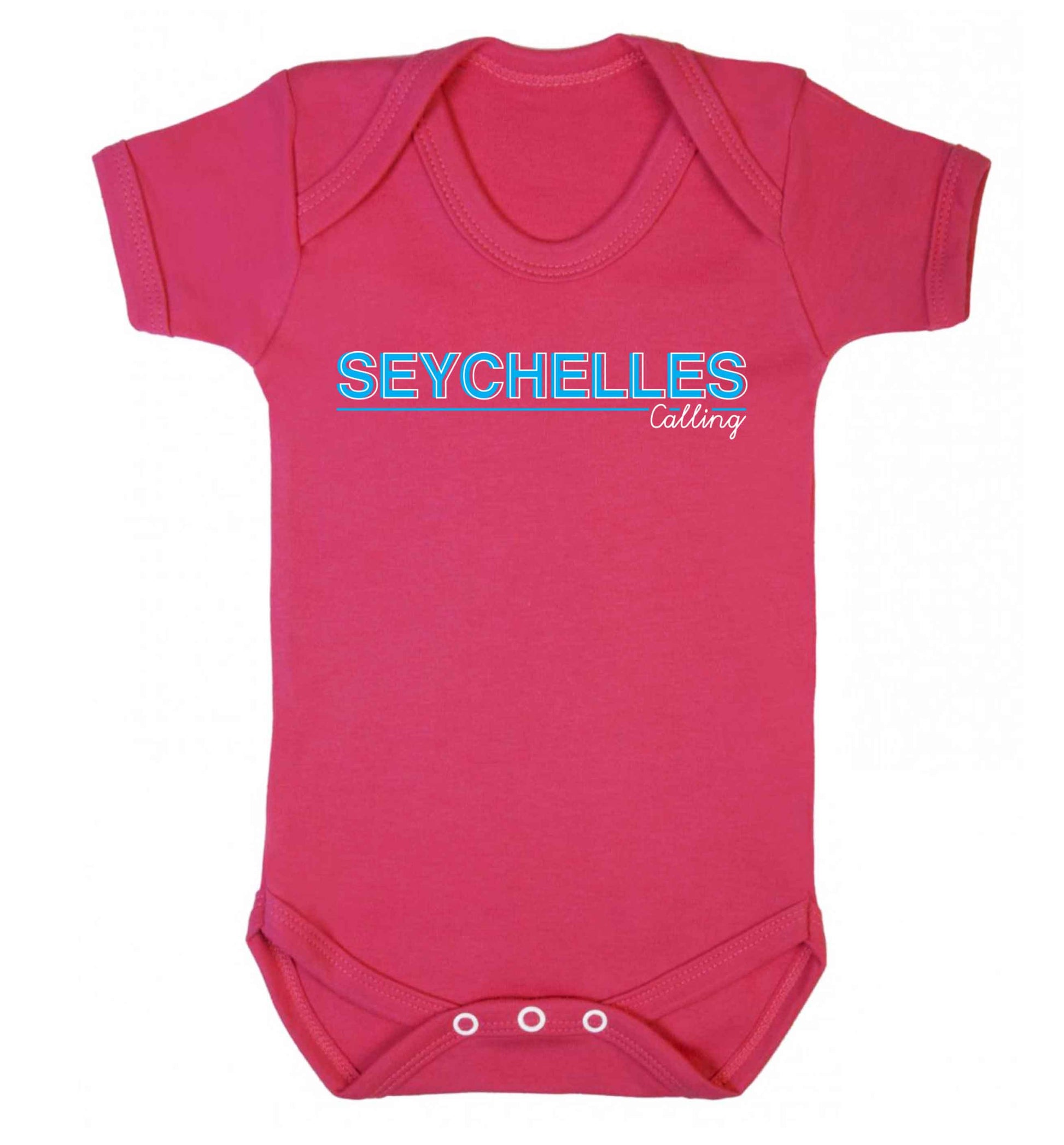 Seychelles calling Baby Vest dark pink 18-24 months