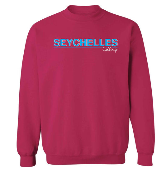 Seychelles calling Adult's unisex pink Sweater 2XL