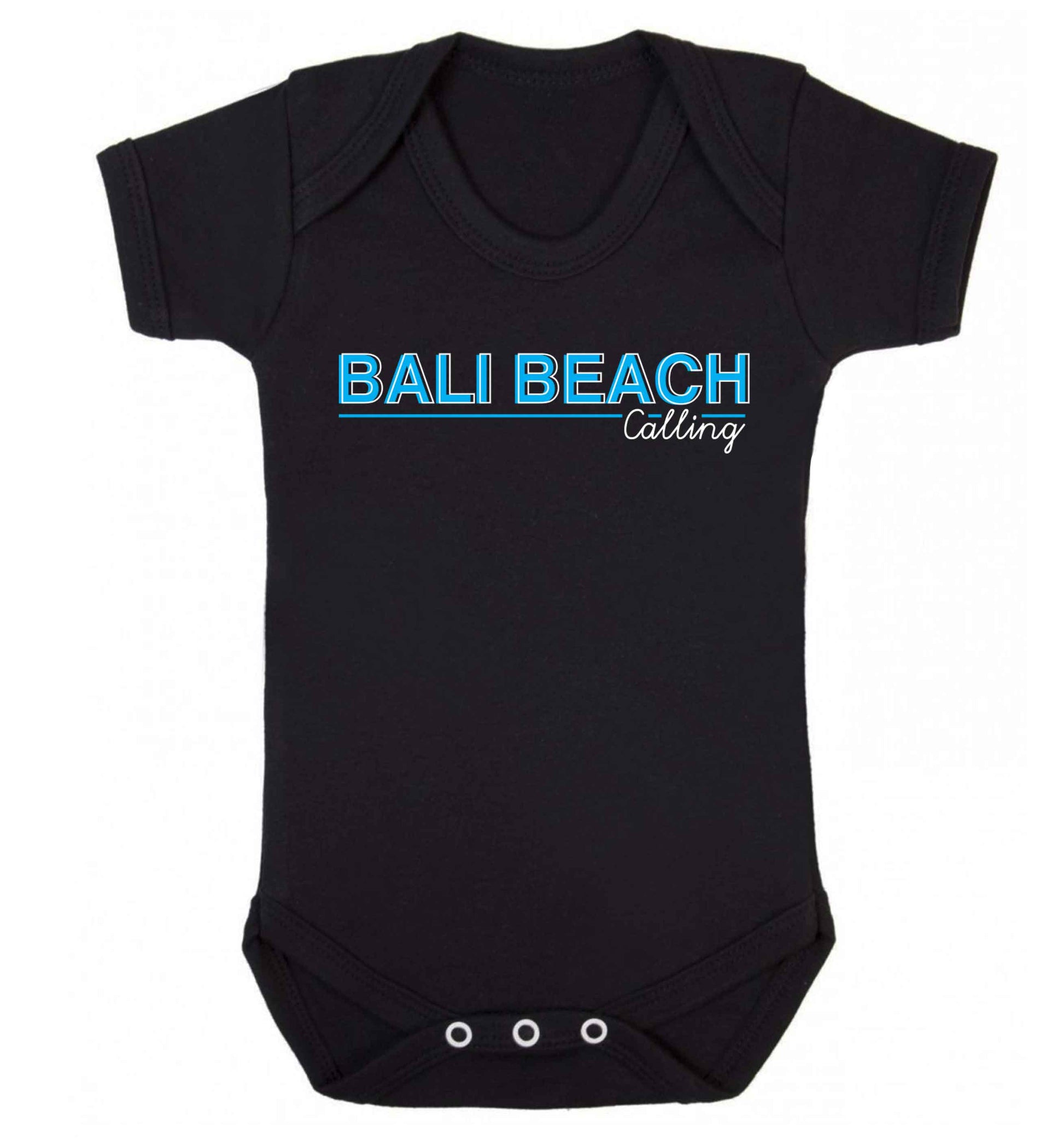 Bali beach calling Baby Vest black 18-24 months