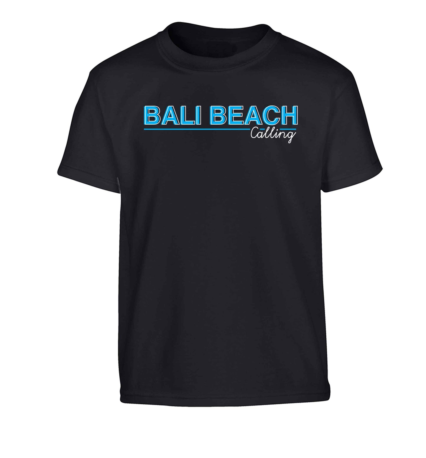 Bali beach calling Children's black Tshirt 12-13 Years