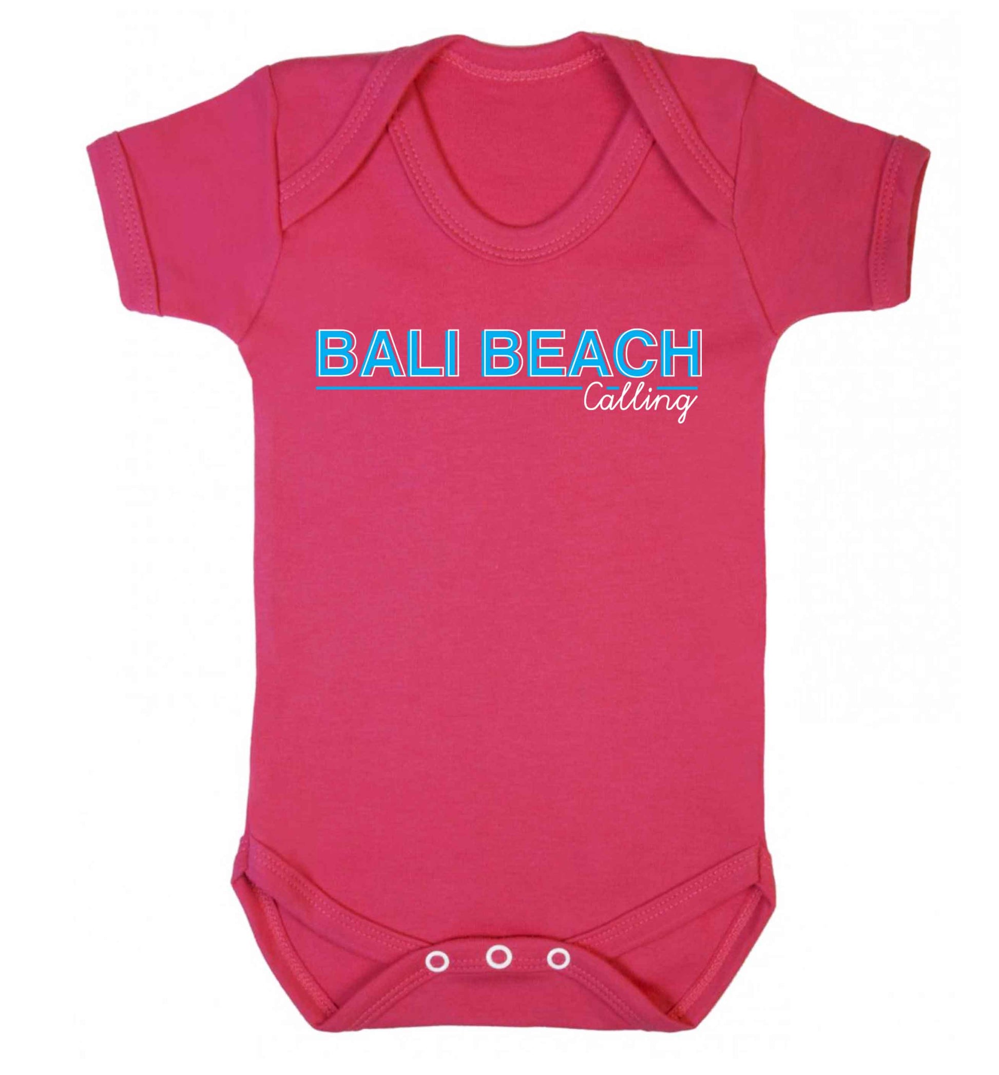 Bali beach calling Baby Vest dark pink 18-24 months