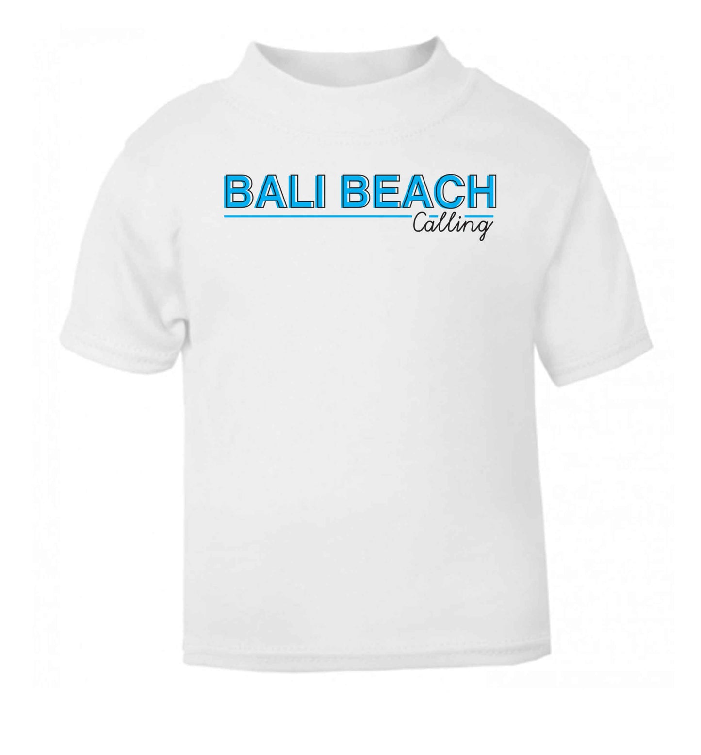 Bali beach calling white Baby Toddler Tshirt 2 Years