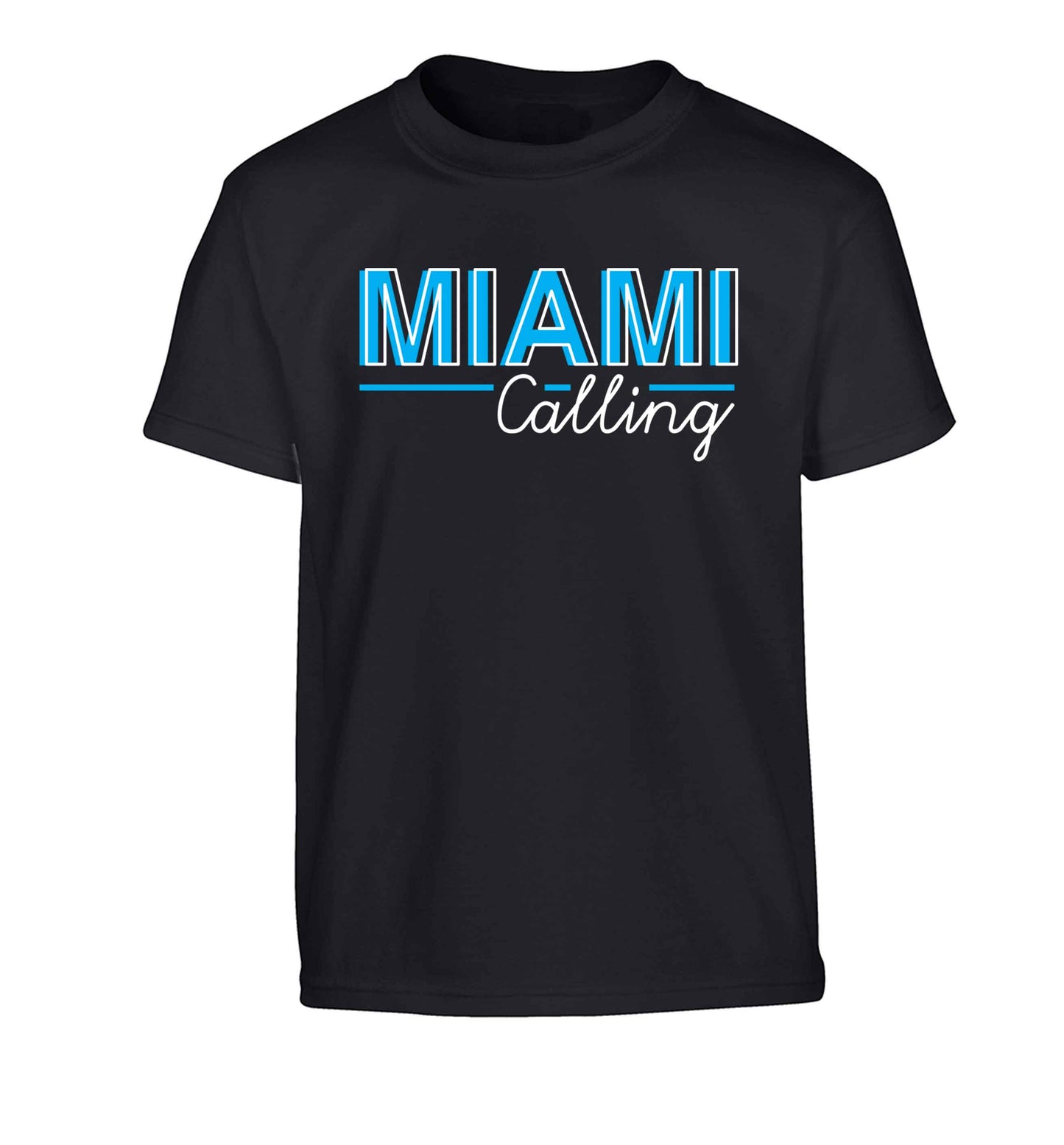 Miami calling Children's black Tshirt 12-13 Years