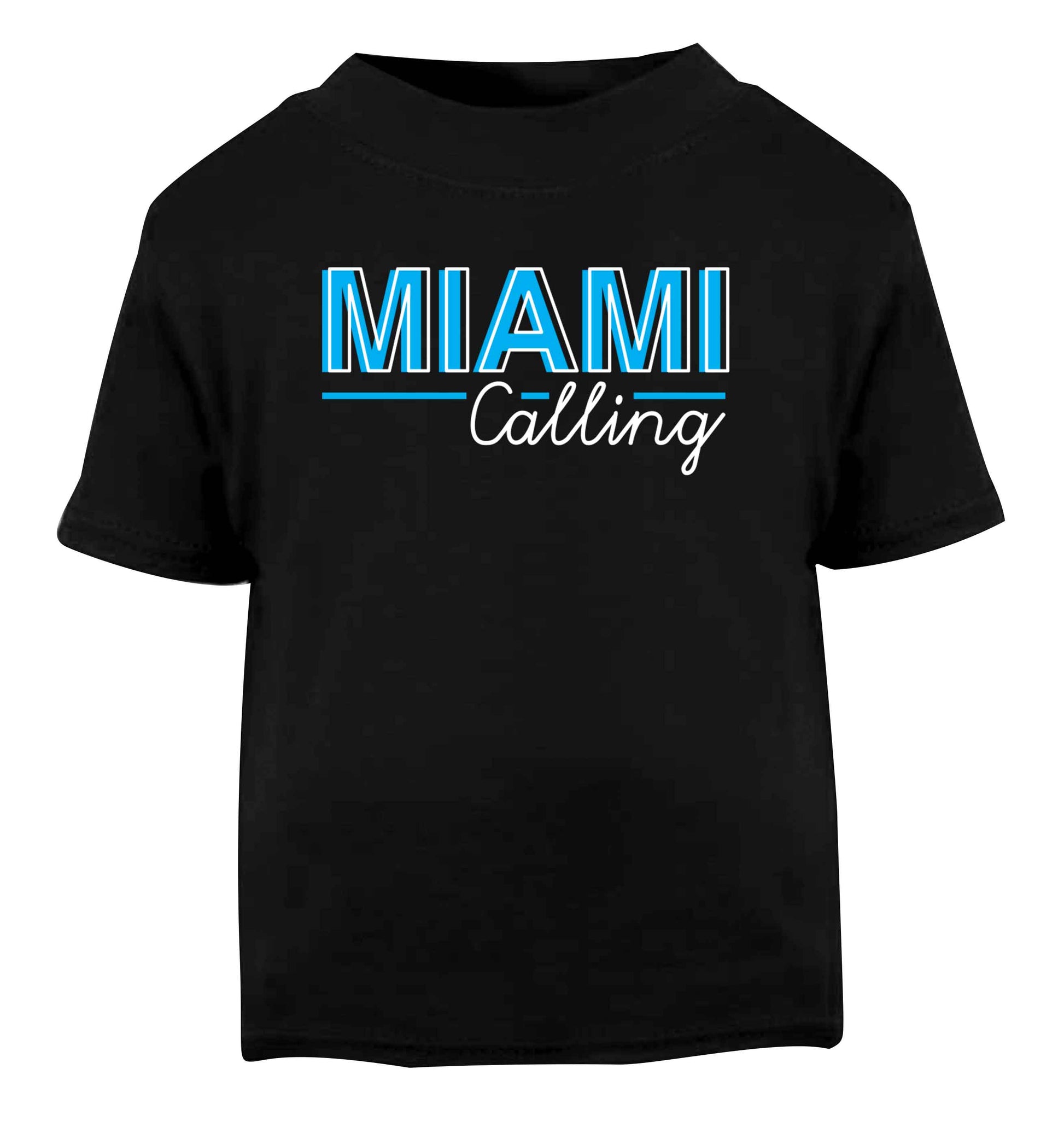 Miami calling Black Baby Toddler Tshirt 2 years