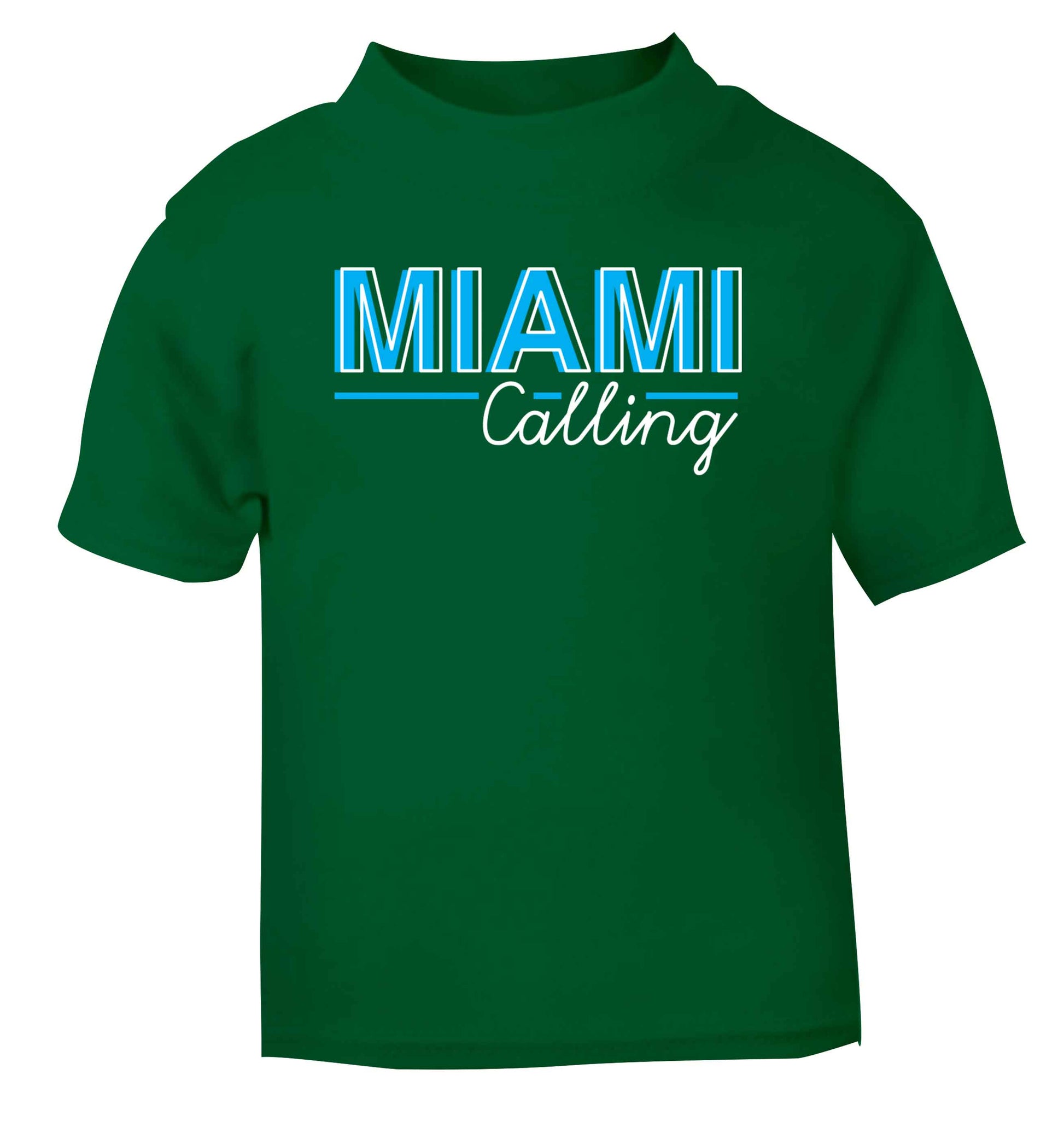 Miami calling green Baby Toddler Tshirt 2 Years