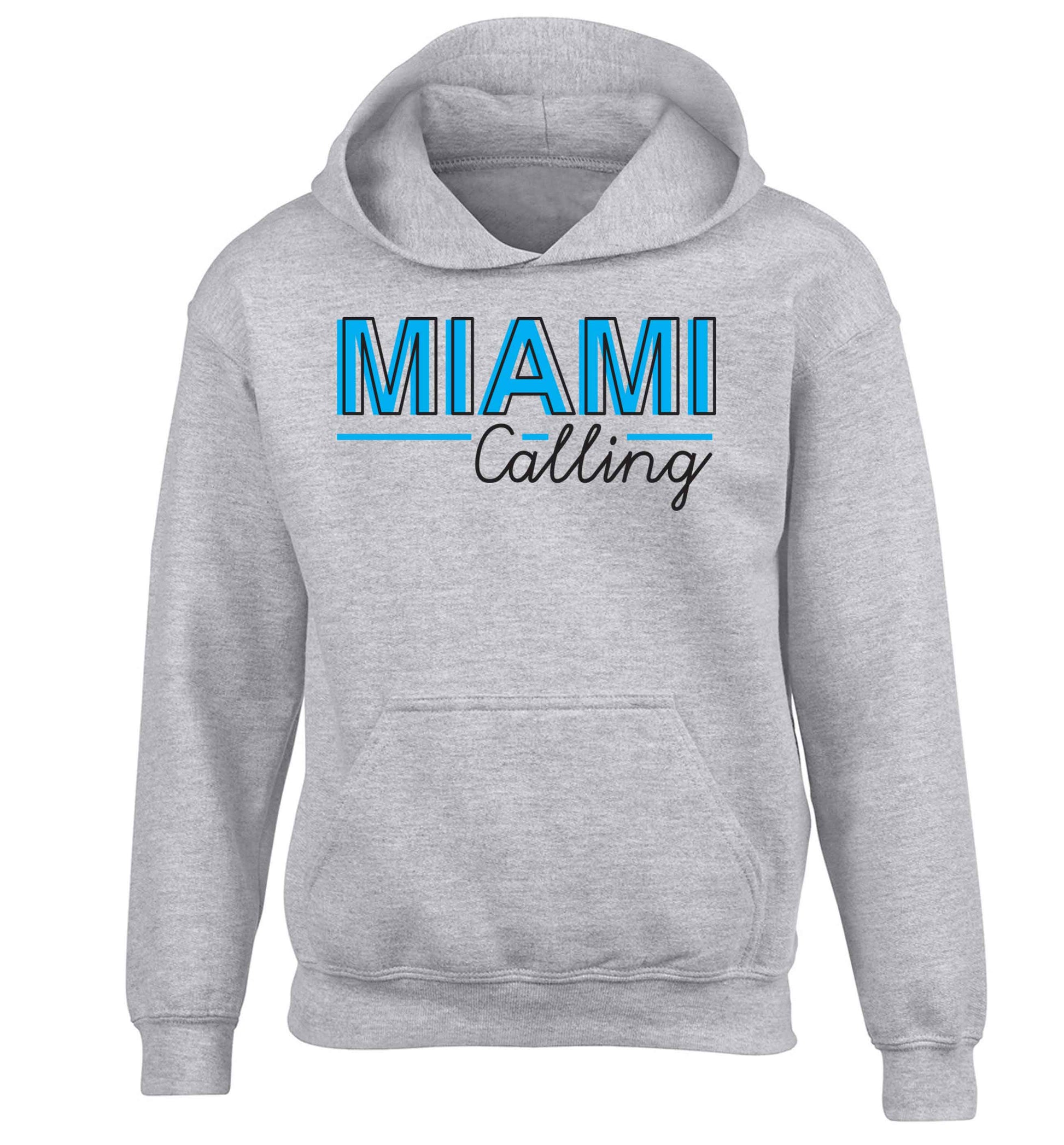 Miami calling children's grey hoodie 12-13 Years