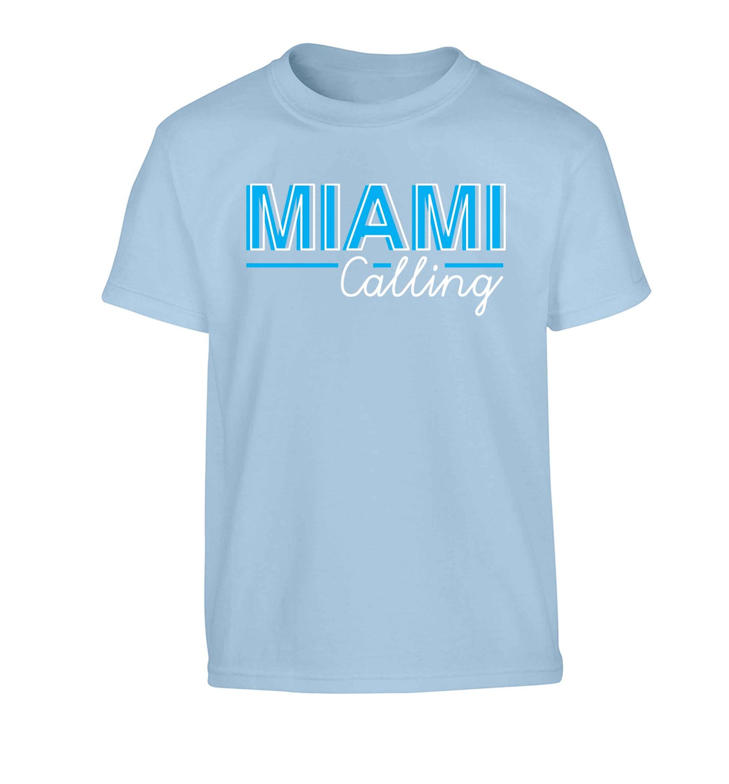 Miami calling Children's light blue Tshirt 12-13 Years