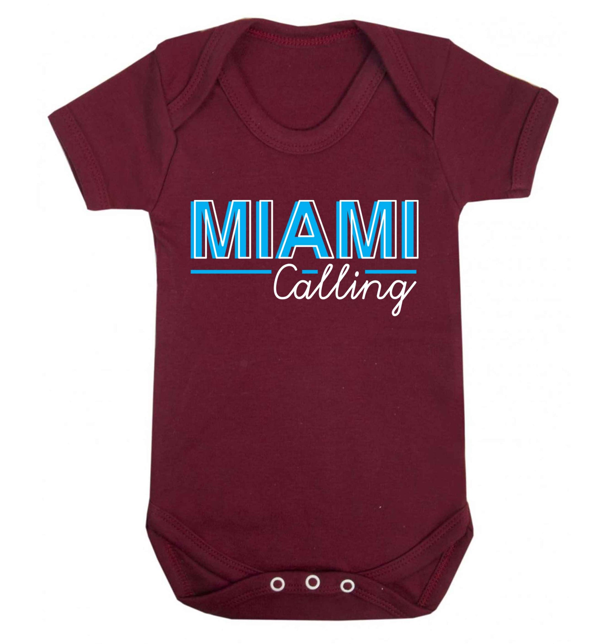 Miami calling Baby Vest maroon 18-24 months