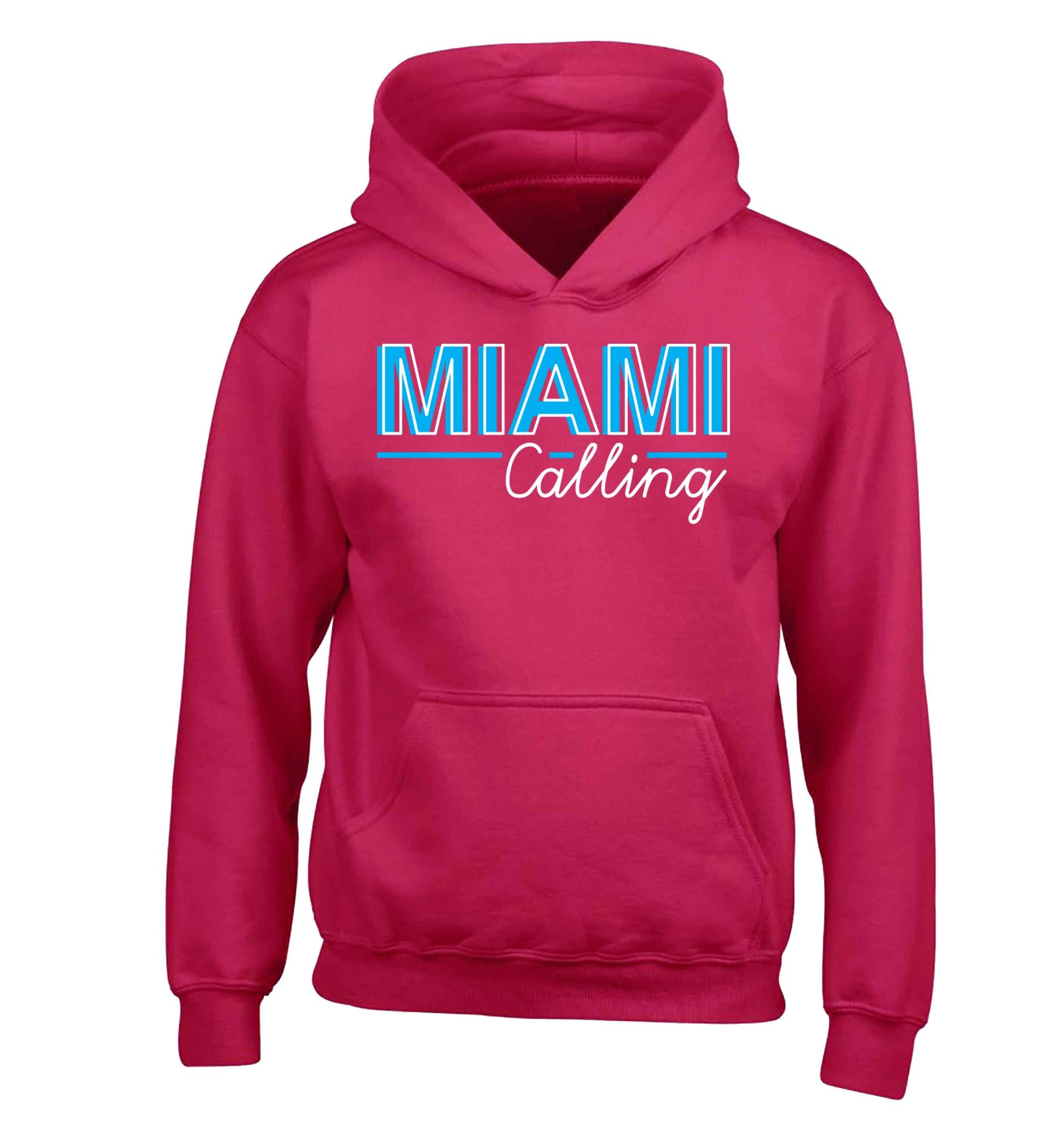 Miami calling children's pink hoodie 12-13 Years