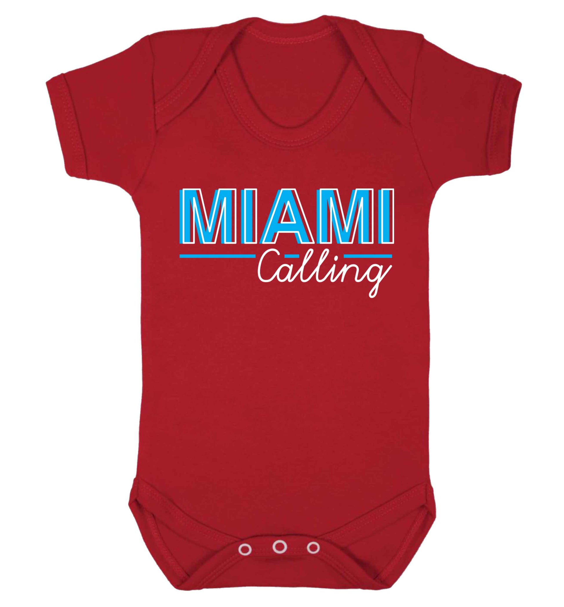 Miami calling Baby Vest red 18-24 months