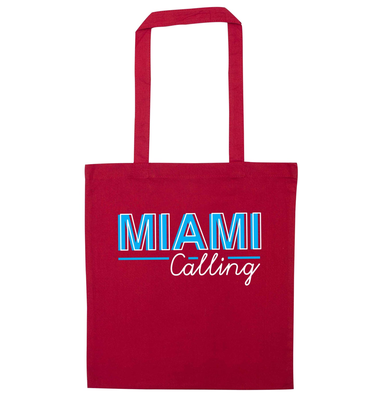 Miami calling red tote bag