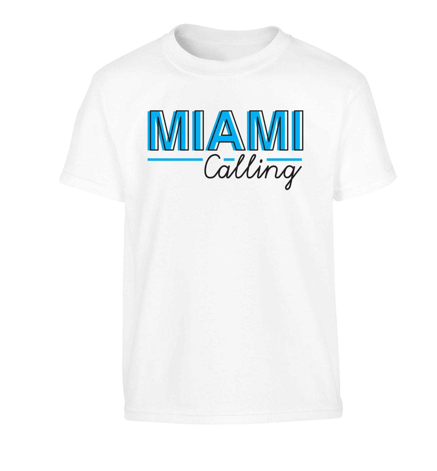 Miami calling Children's white Tshirt 12-13 Years