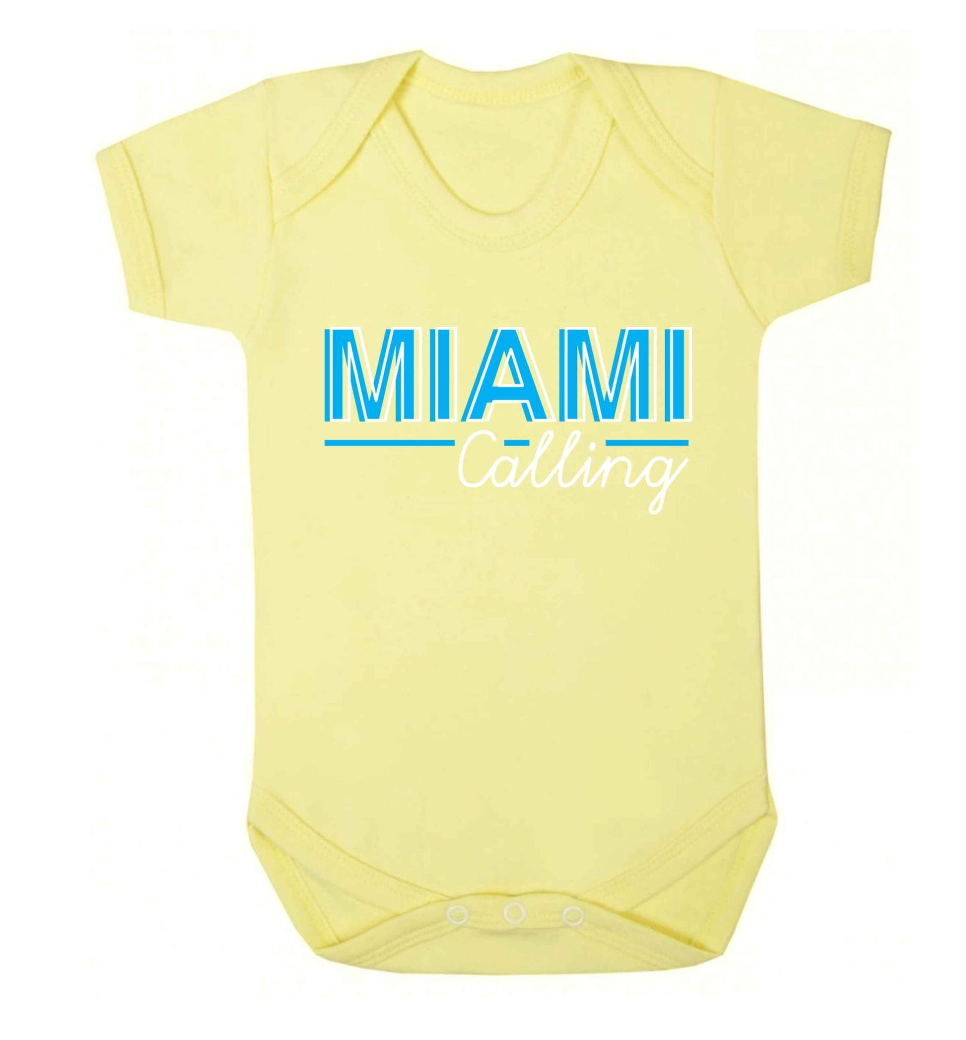 Miami calling Baby Vest pale yellow 18-24 months